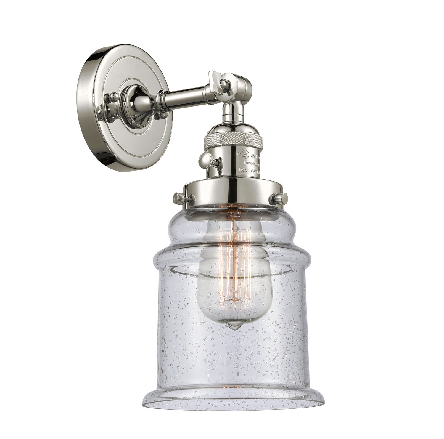 Innovations - 203SW-PN-G184 - One Light Wall Sconce - Franklin Restoration - Polished Nickel