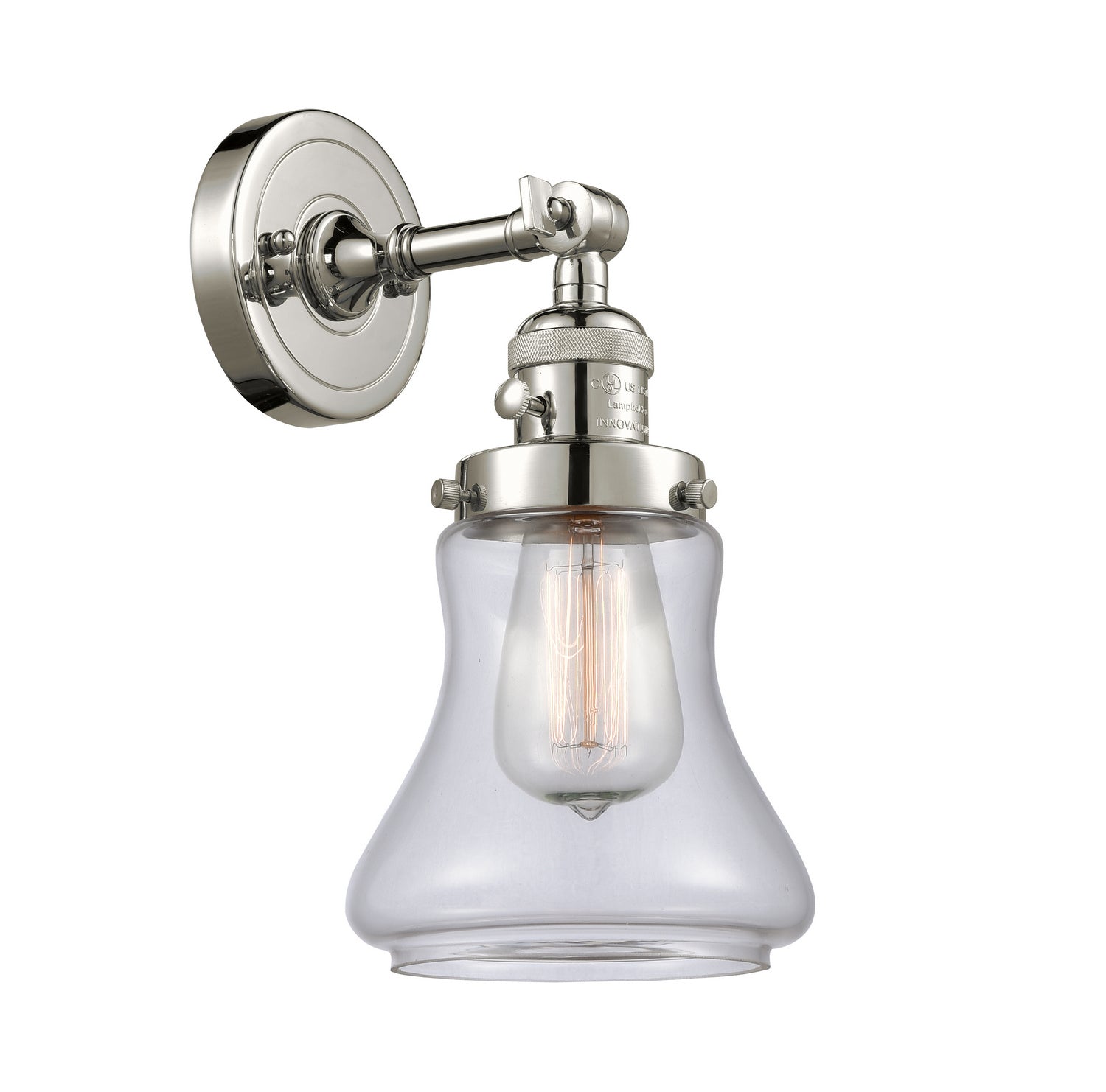 Innovations - 203SW-PN-G192 - One Light Wall Sconce - Franklin Restoration - Polished Nickel