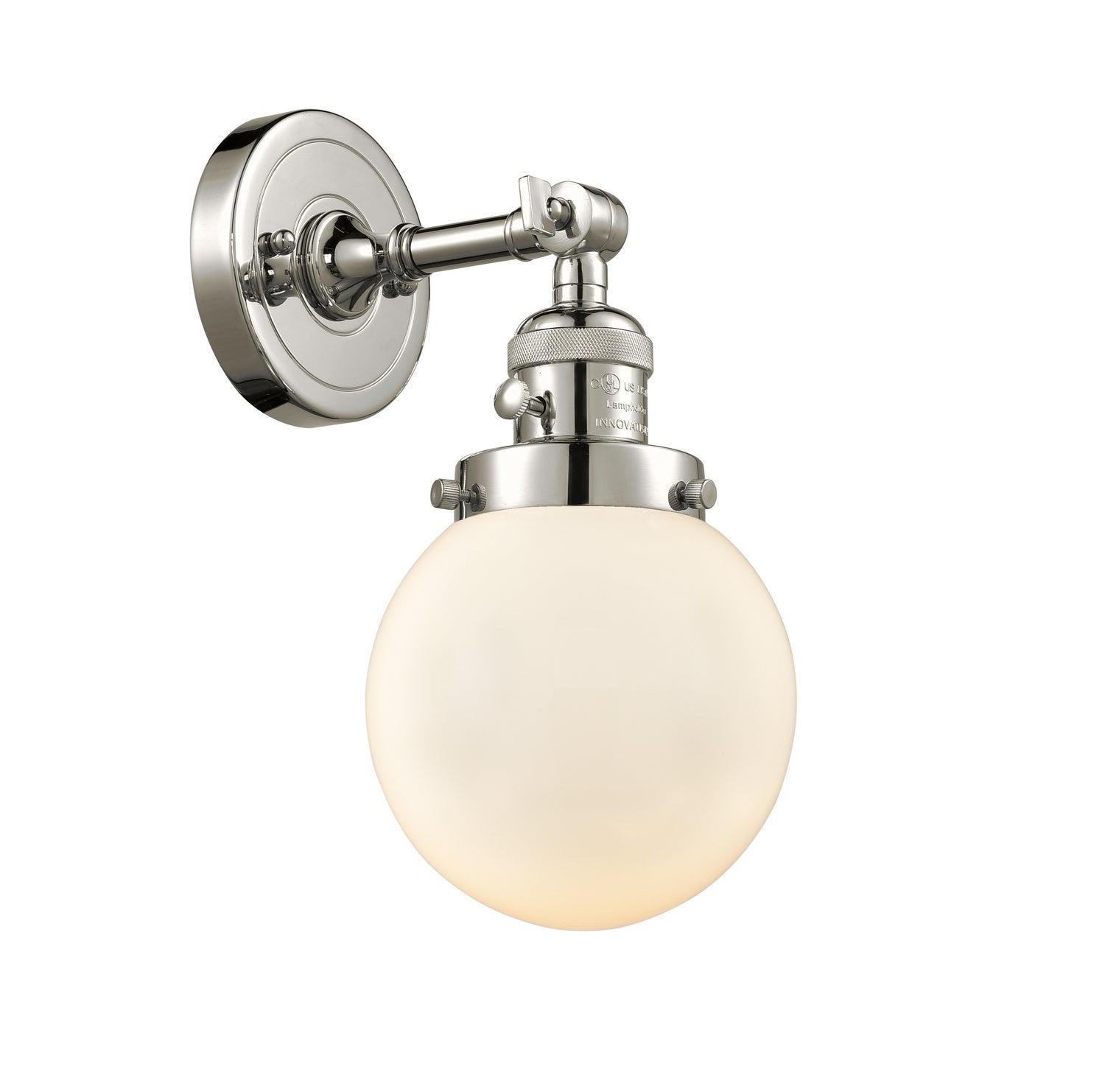 Innovations - 203SW-PN-G201-6 - One Light Wall Sconce - Franklin Restoration - Polished Nickel