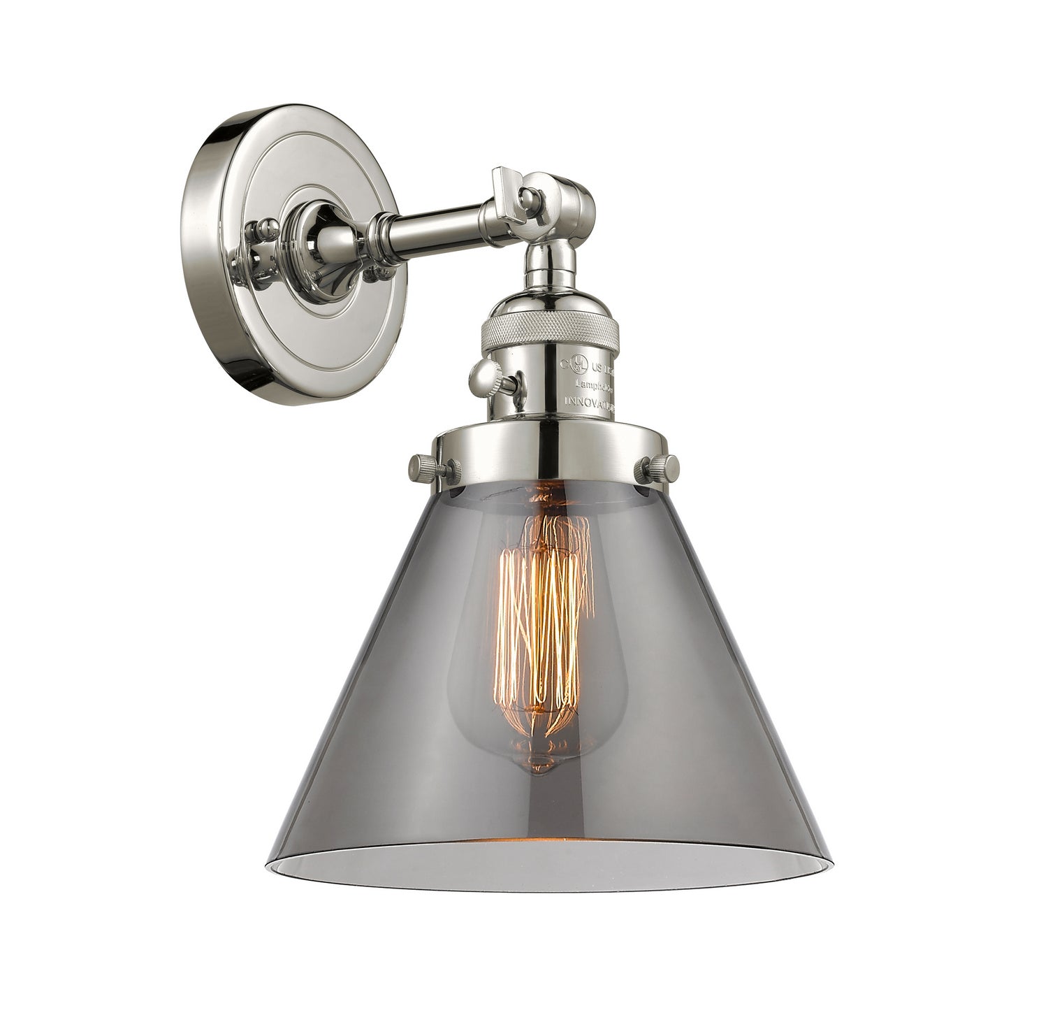 Innovations - 203SW-PN-G43 - One Light Wall Sconce - Franklin Restoration - Polished Nickel