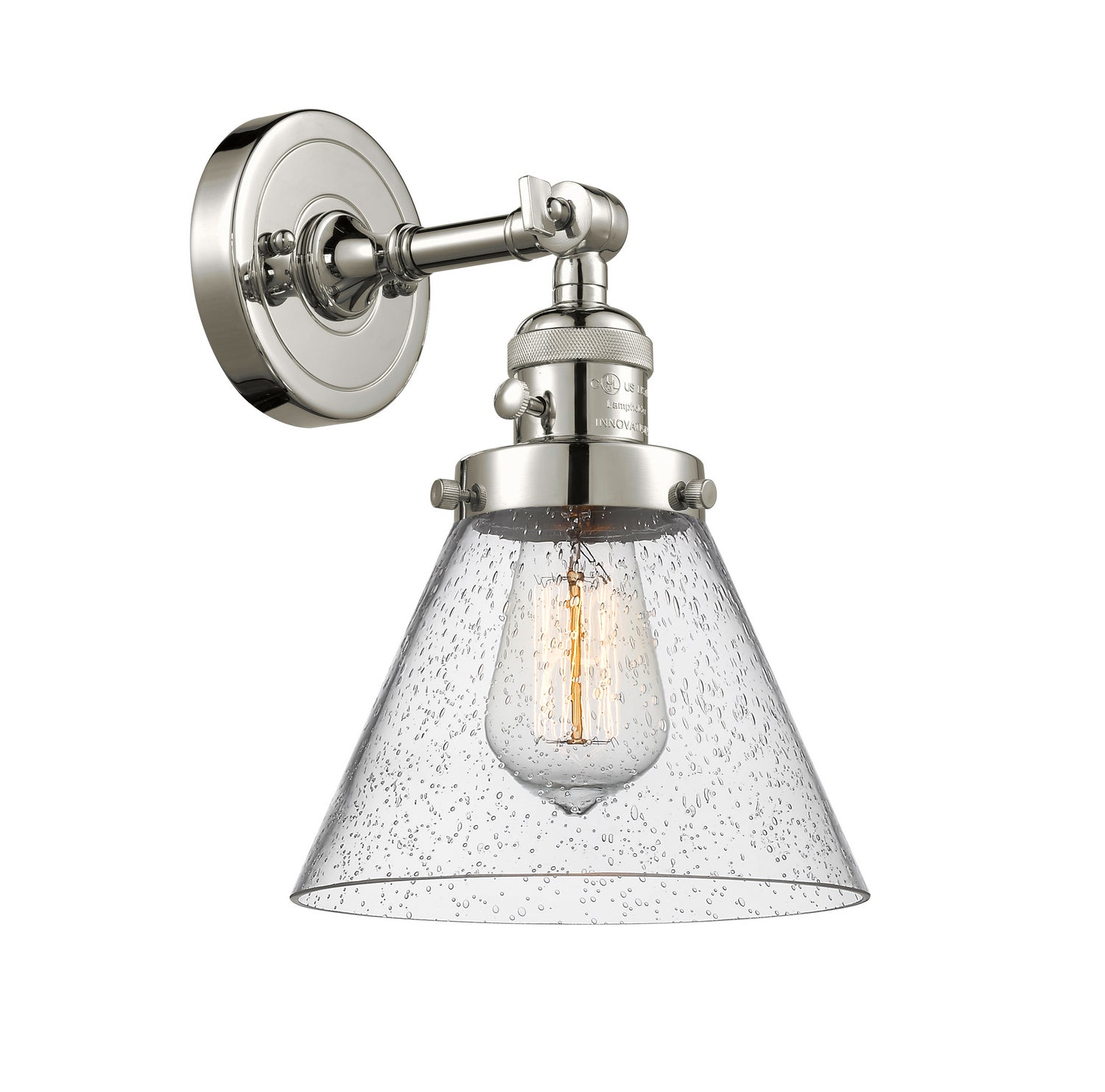 Innovations - 203SW-PN-G44 - One Light Wall Sconce - Franklin Restoration - Polished Nickel