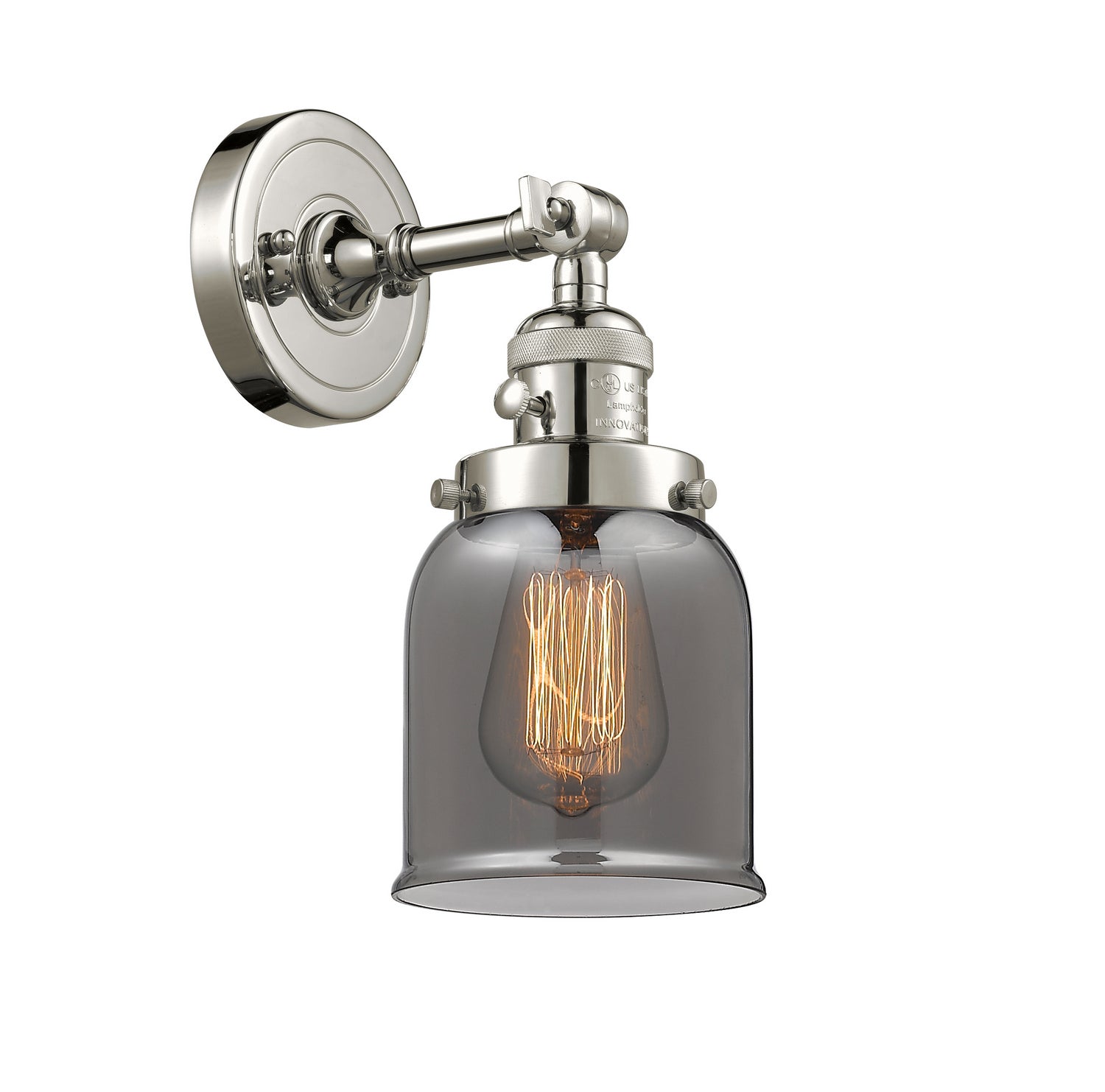 Innovations - 203SW-PN-G53 - One Light Wall Sconce - Franklin Restoration - Polished Nickel