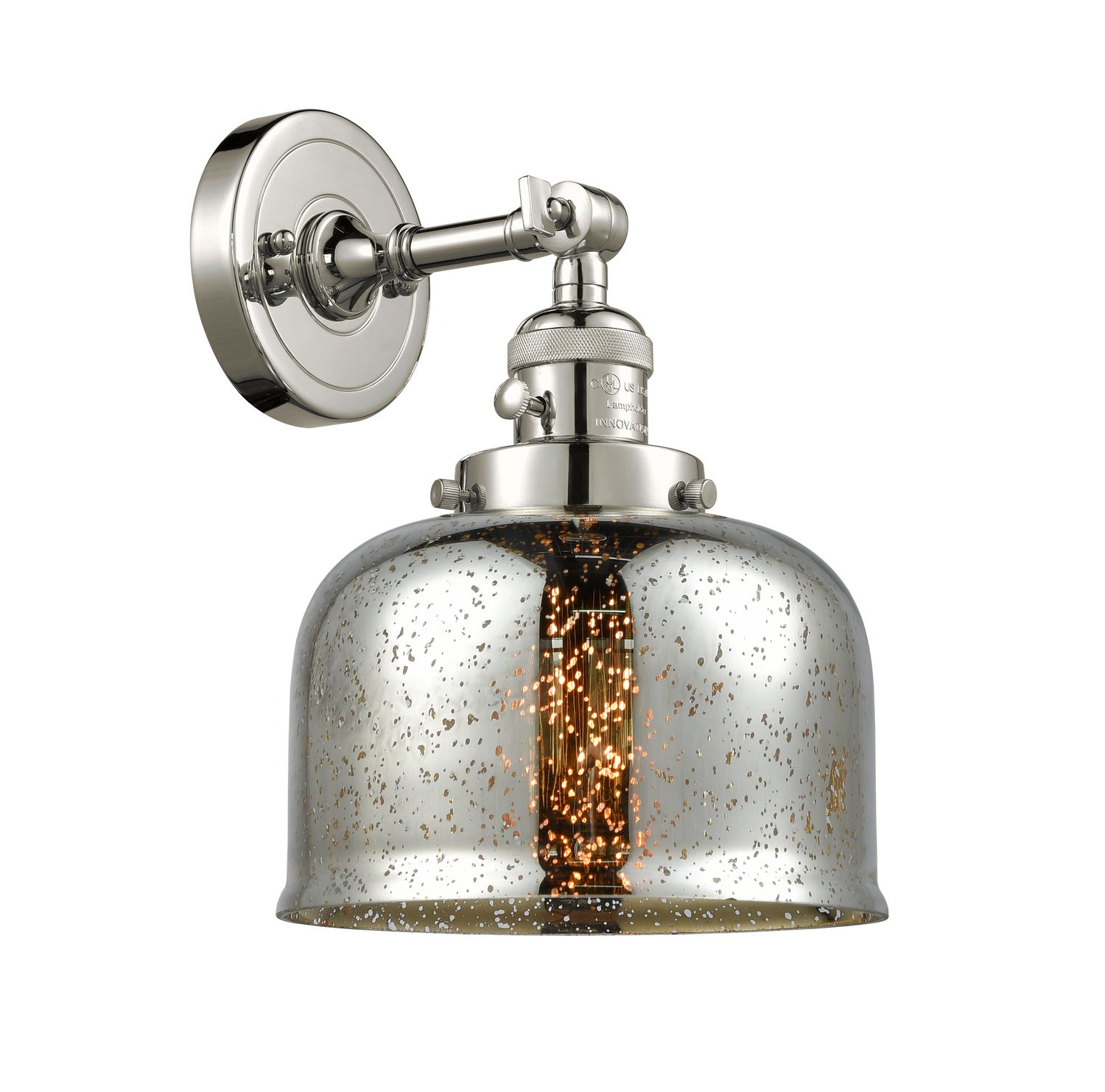 Innovations - 203SW-PN-G78 - One Light Wall Sconce - Franklin Restoration - Polished Nickel