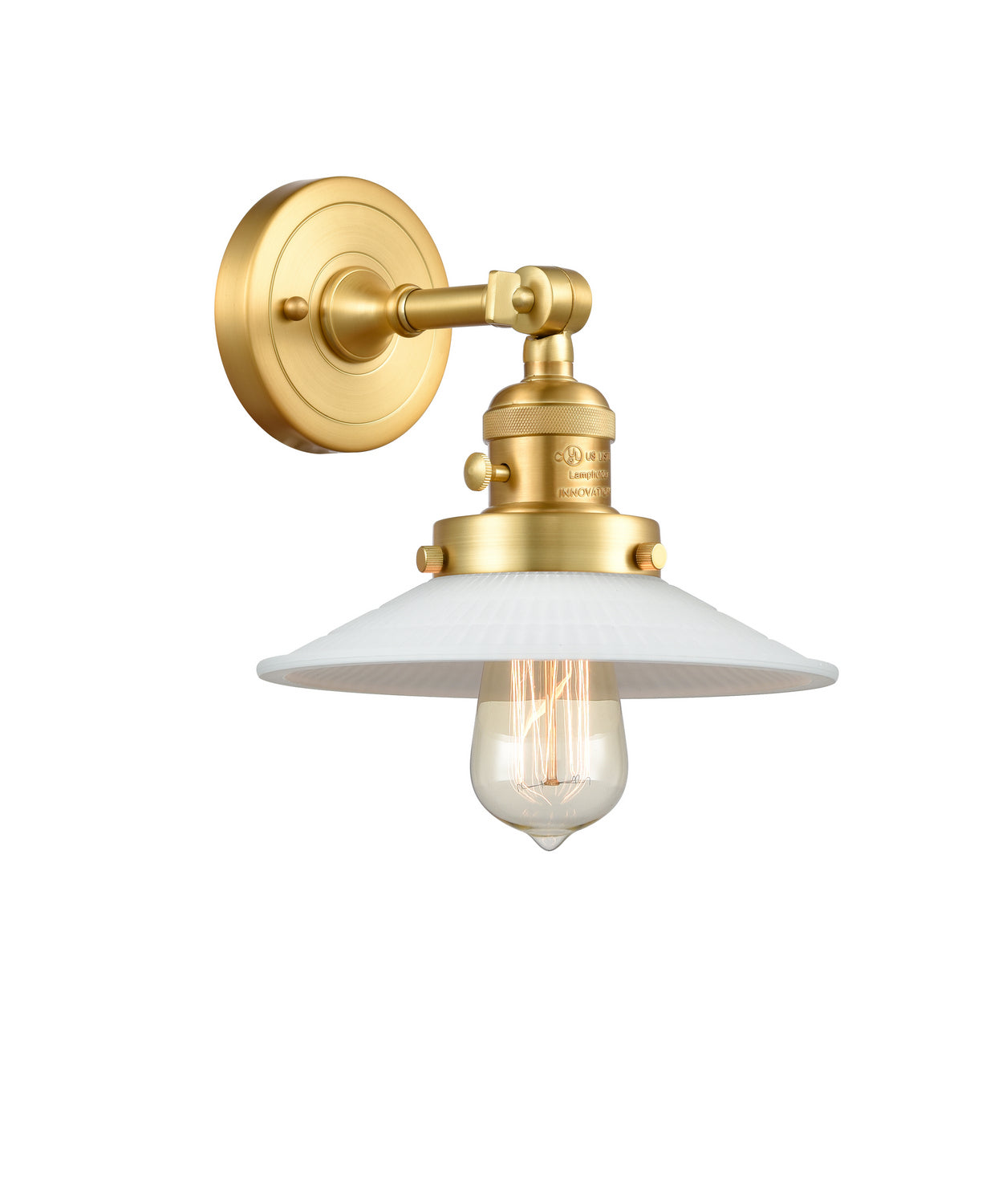 Innovations - 203SW-SG-G1 - One Light Wall Sconce - Franklin Restoration - Satin Gold