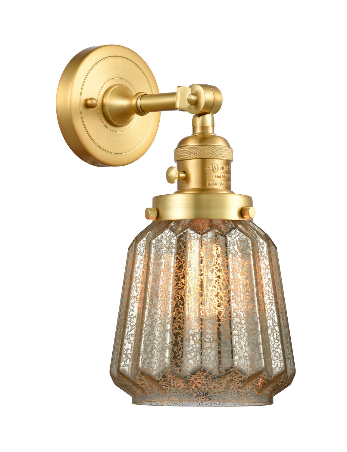 Innovations - 203SW-SG-G146 - One Light Wall Sconce - Franklin Restoration - Satin Gold