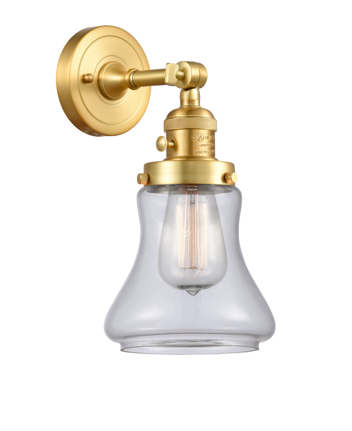 Innovations - 203SW-SG-G192 - One Light Wall Sconce - Franklin Restoration - Satin Gold