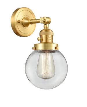 Innovations - 203SW-SG-G202-6 - One Light Wall Sconce - Franklin Restoration - Satin Gold