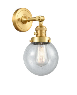 Innovations - 203SW-SG-G204-6 - One Light Wall Sconce - Franklin Restoration - Satin Gold