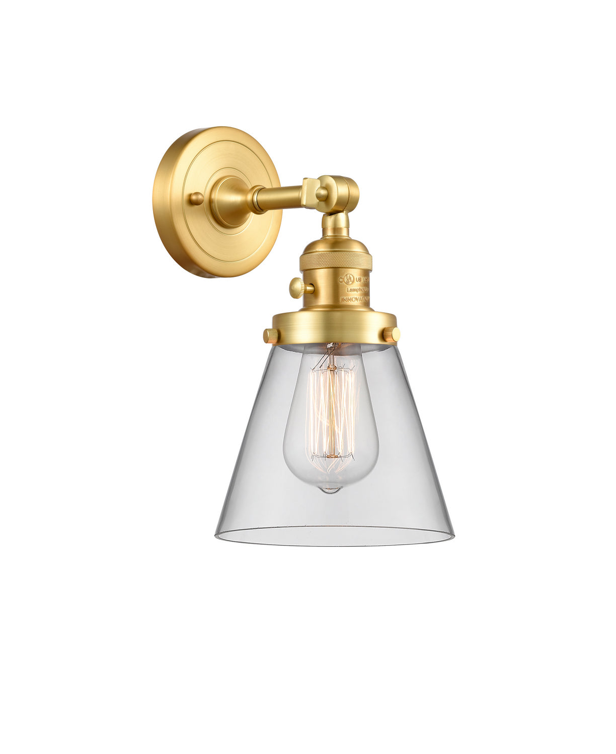 Innovations - 203SW-SG-G62 - One Light Wall Sconce - Franklin Restoration - Satin Gold