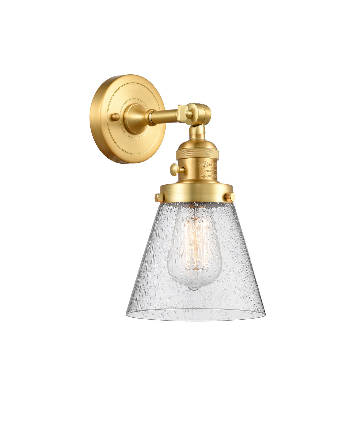 Innovations - 203SW-SG-G64 - One Light Wall Sconce - Franklin Restoration - Satin Gold