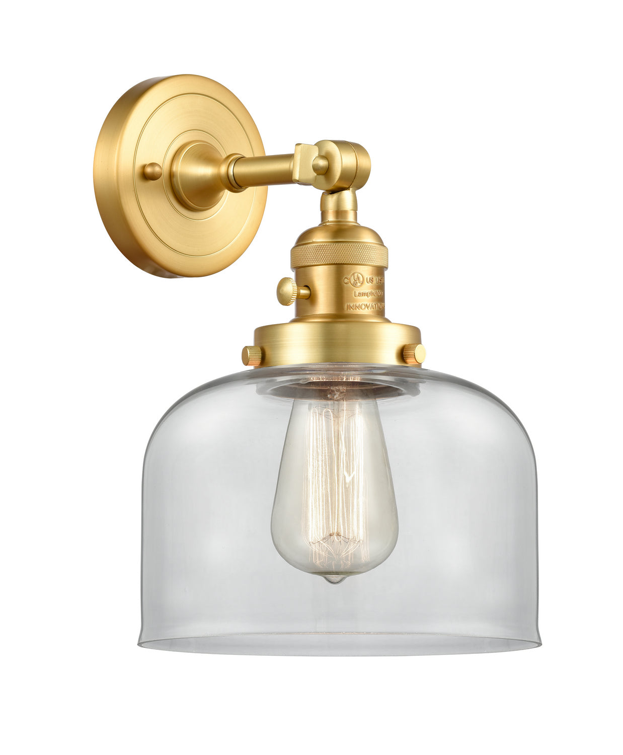 Innovations - 203SW-SG-G72 - One Light Wall Sconce - Franklin Restoration - Satin Gold