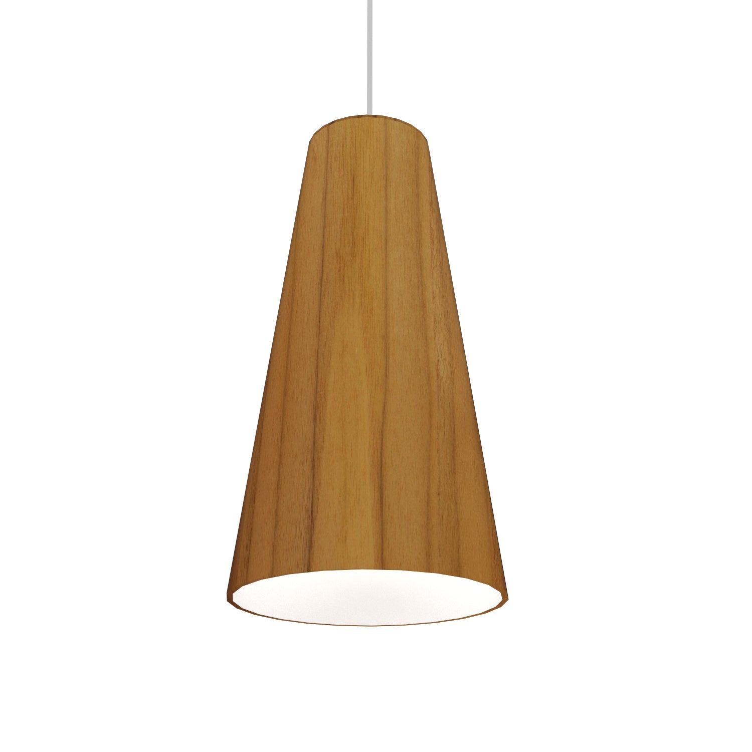 Accord Lighting - 1233.12 - One Light Pendant - Conical - Teak