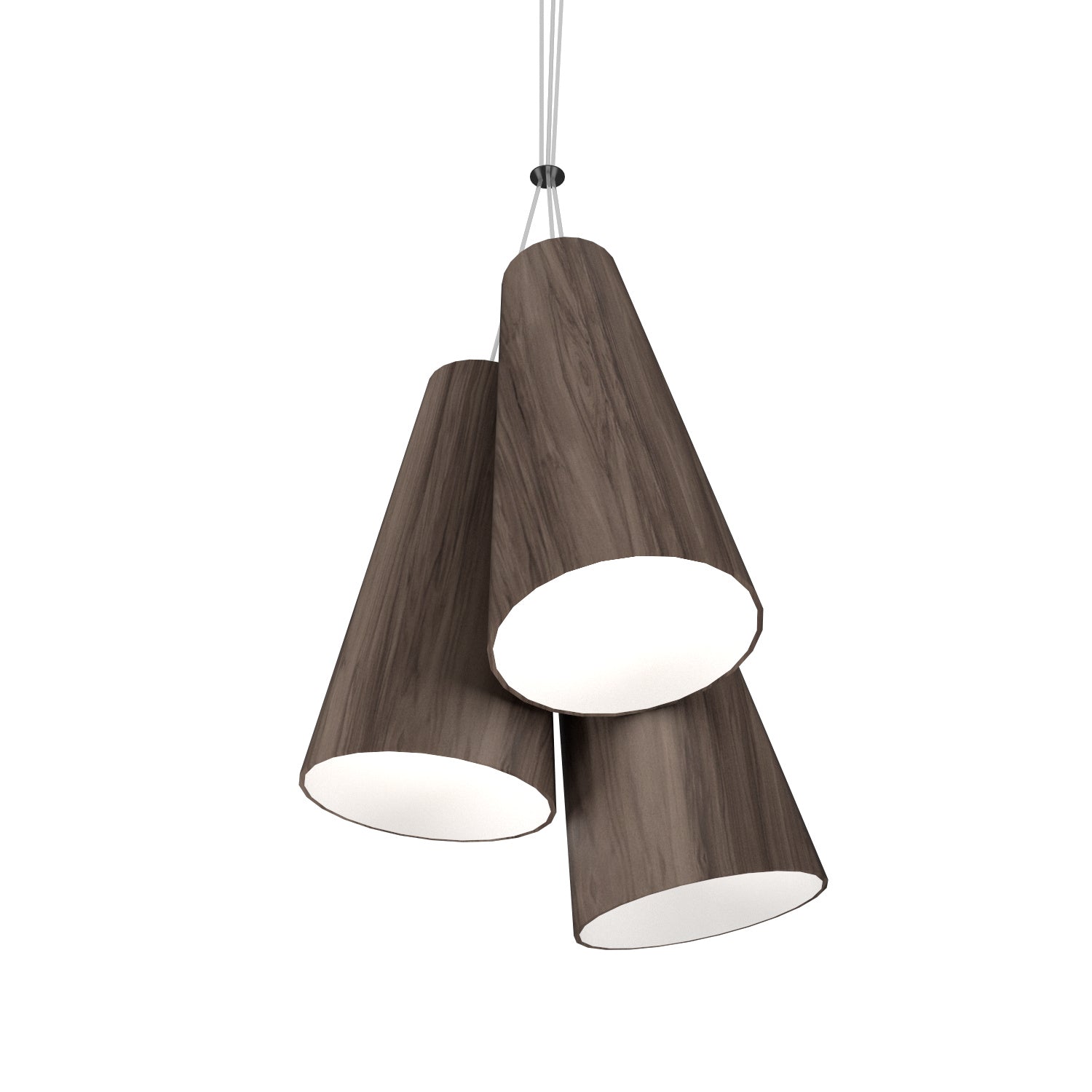 Accord Lighting - 1234.18 - Three Light Pendant - Conical - American Walnut