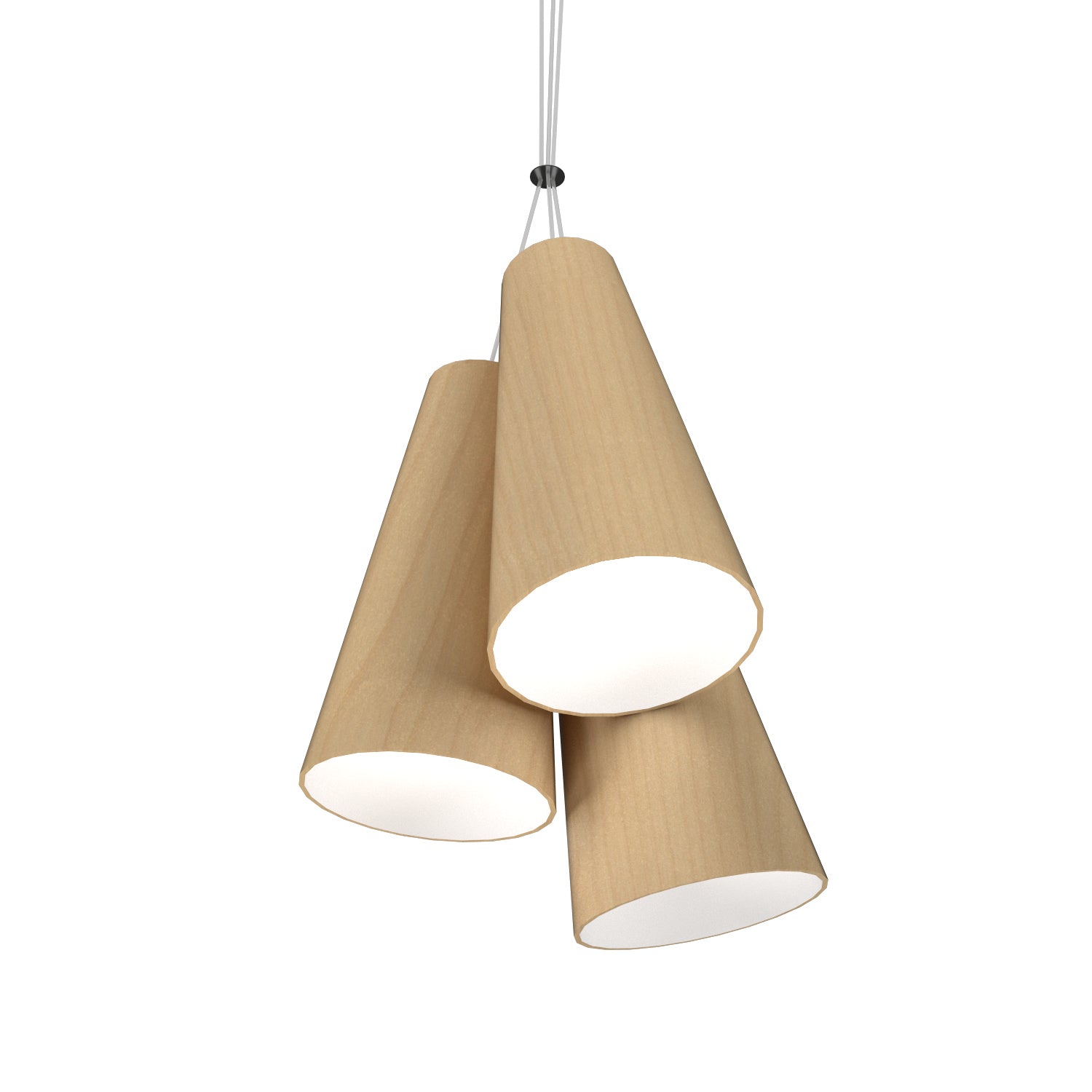 Accord Lighting - 1234.34 - Three Light Pendant - Conical - Maple