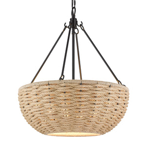 Golden - 1073-4P BLK - Four Light Pendant - Hathaway - Matte Black