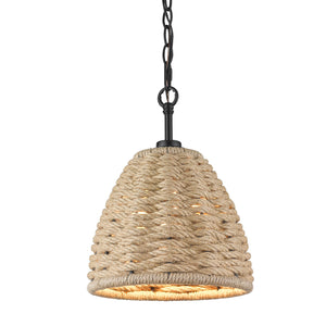 Golden - 1073-M1L BLK - One Light Mini Pendant - Hathaway - Matte Black