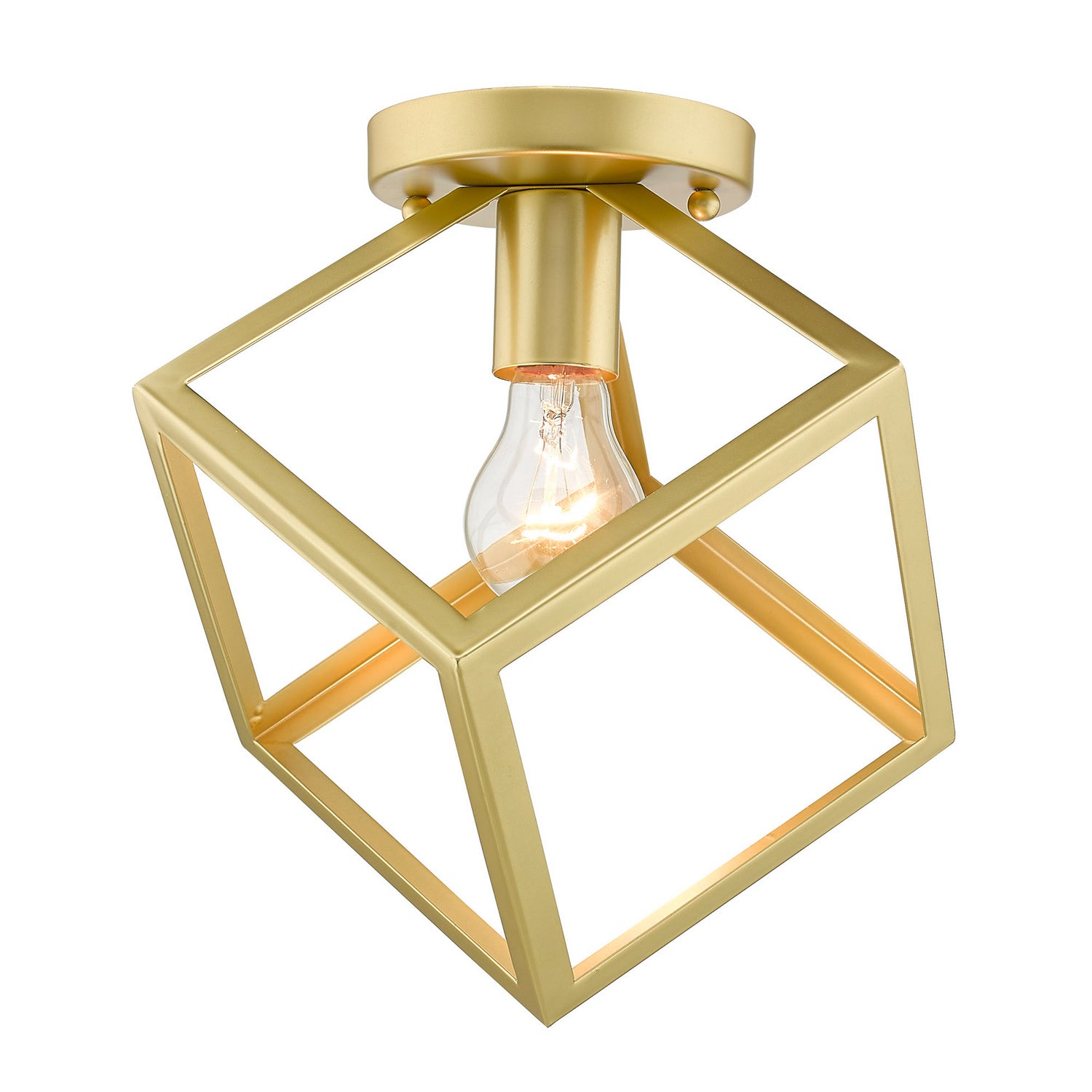 Golden - 2086-FM OG - One Light Flush Mount - Cassio OG - Olympic Gold