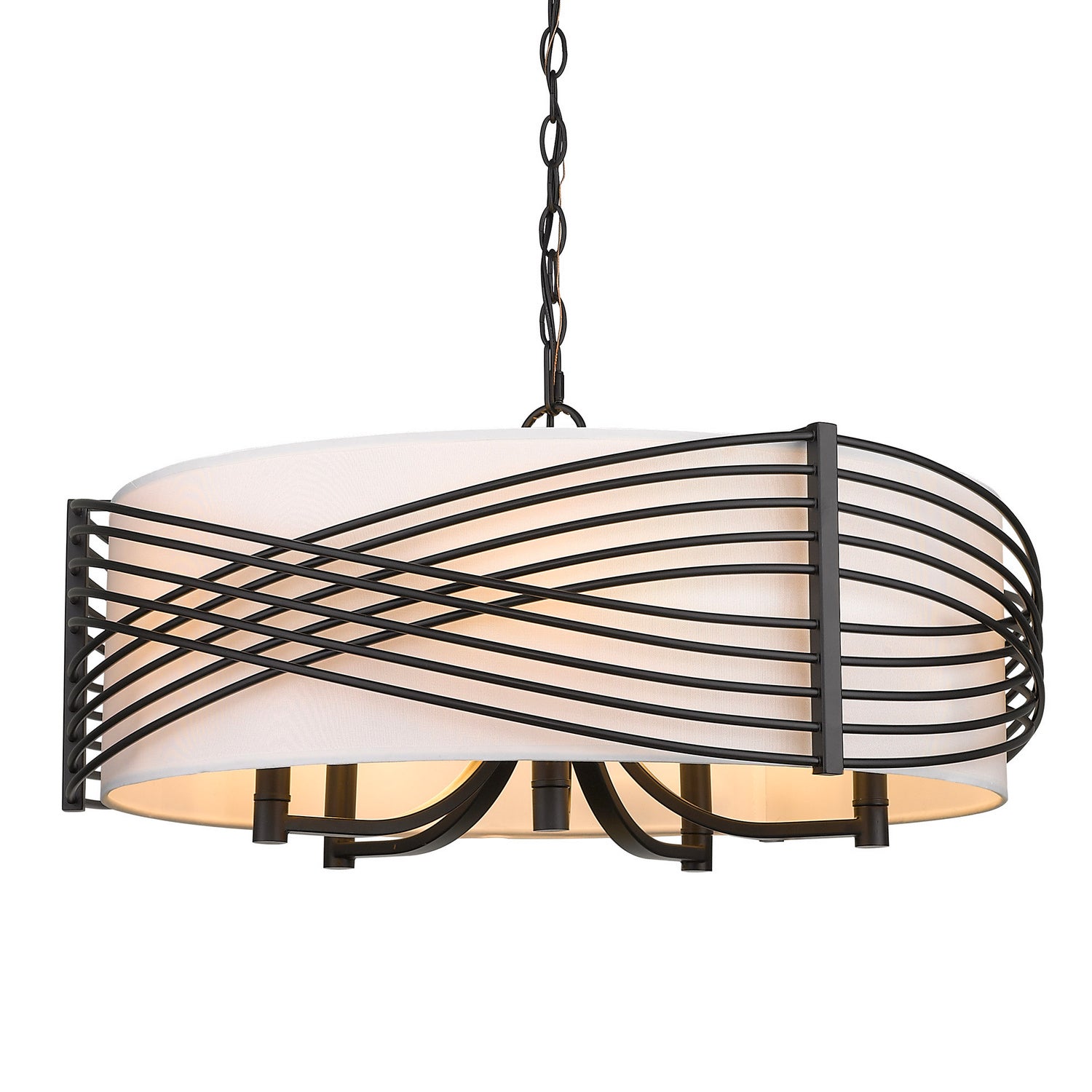 Golden - 5516-5 BLK-MWS - Five Light Chandelier - Zara BLK - Matte Black