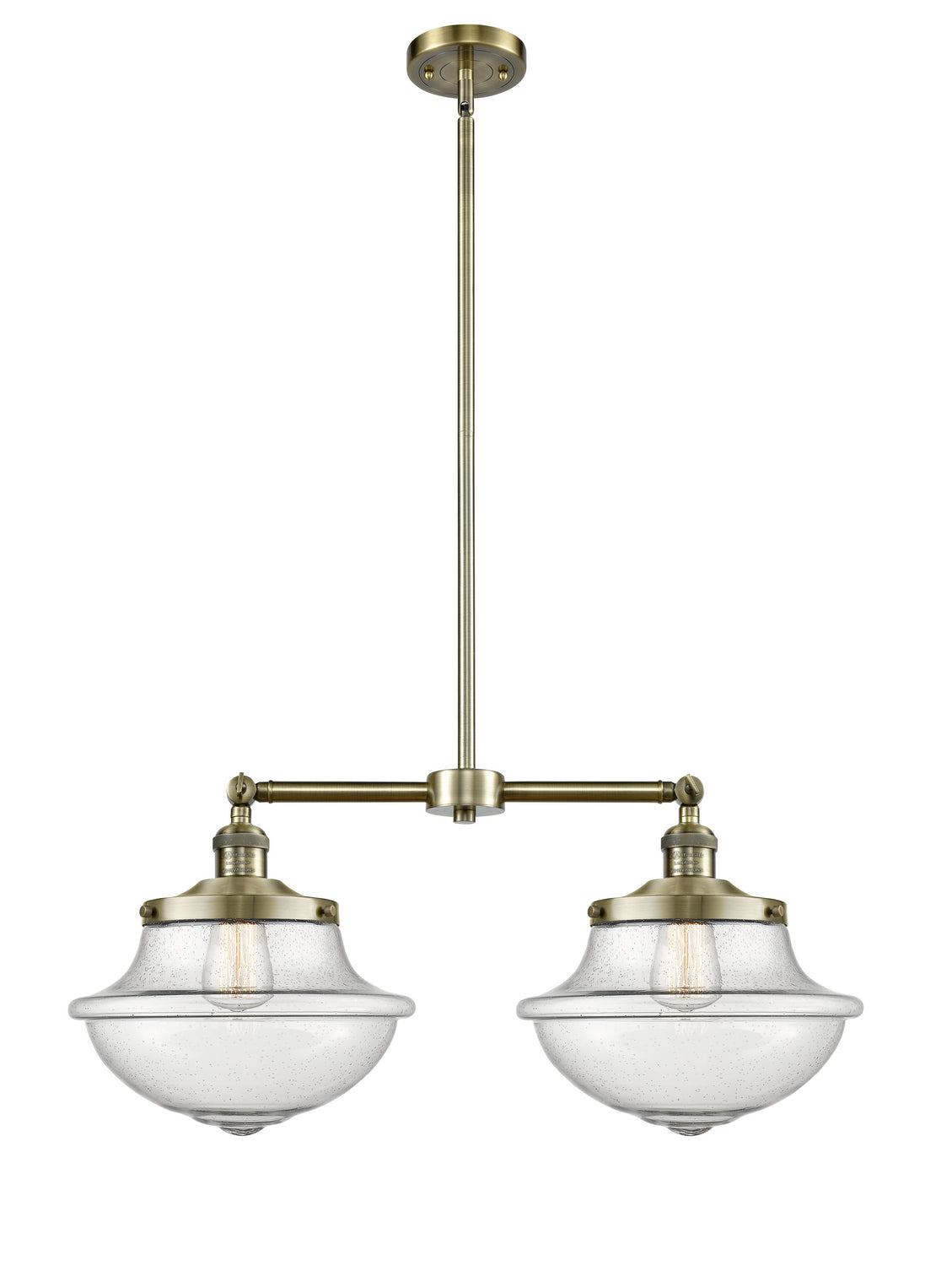 Innovations - 209-AB-G544 - Two Light Island Pendant - Franklin Restoration - Antique Brass