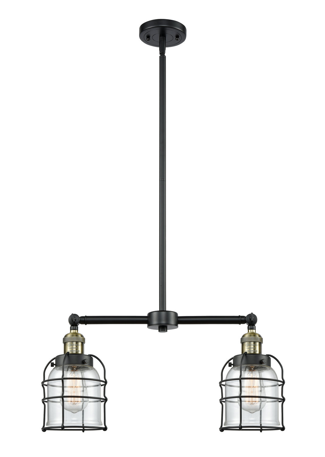 Innovations - 209-BAB-G52-CE - Two Light Island Pendant - Franklin Restoration - Black Antique Brass