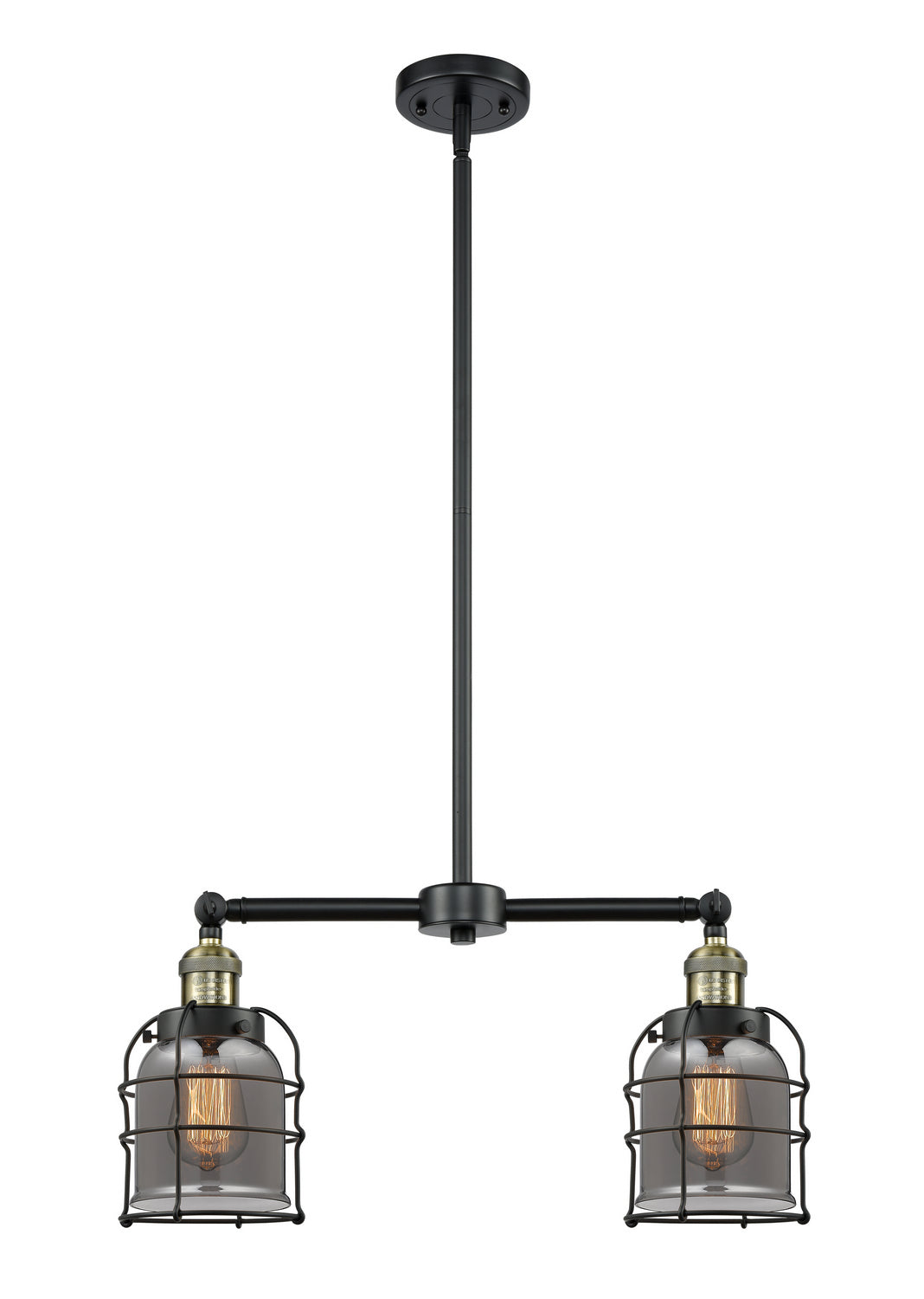 Innovations - 209-BAB-G53-CE - Two Light Island Pendant - Franklin Restoration - Black Antique Brass