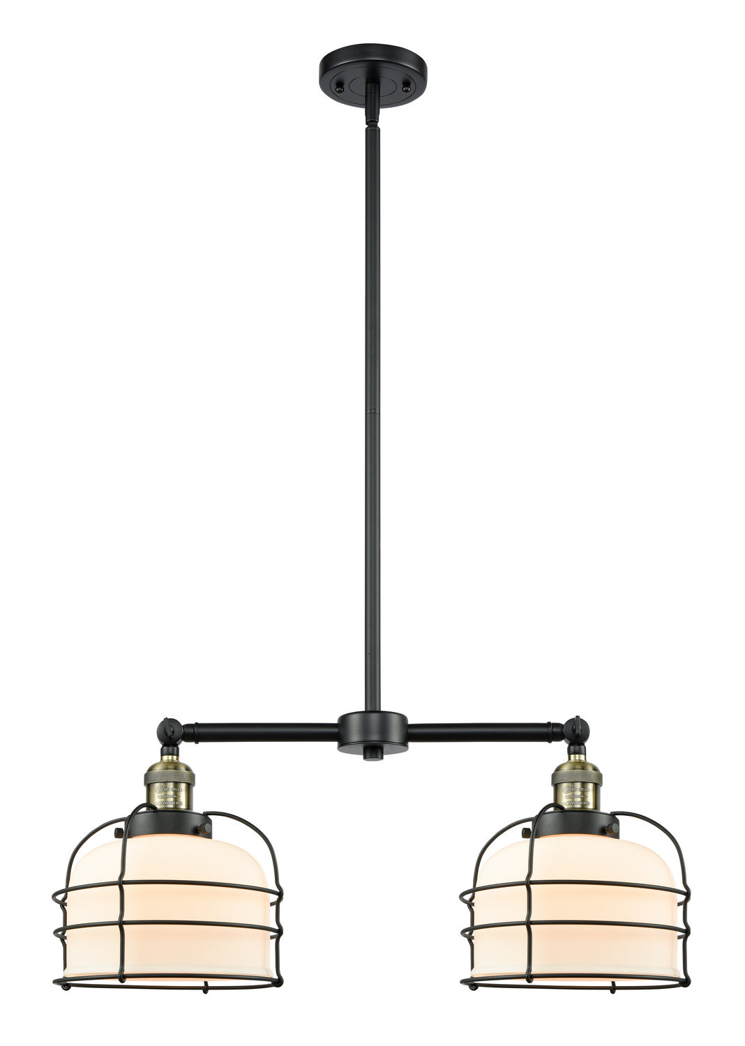 Innovations - 209-BAB-G71-CE - Two Light Island Pendant - Franklin Restoration - Black Antique Brass