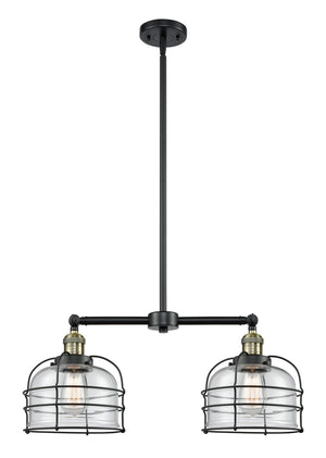 Innovations - 209-BAB-G72-CE - Two Light Island Pendant - Franklin Restoration - Black Antique Brass