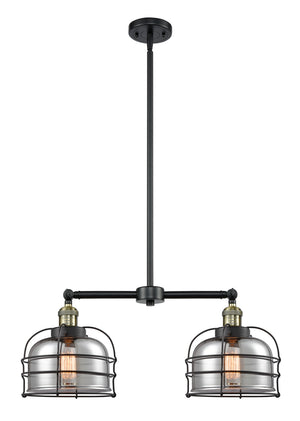 Innovations - 209-BAB-G73-CE - Two Light Island Pendant - Franklin Restoration - Black Antique Brass