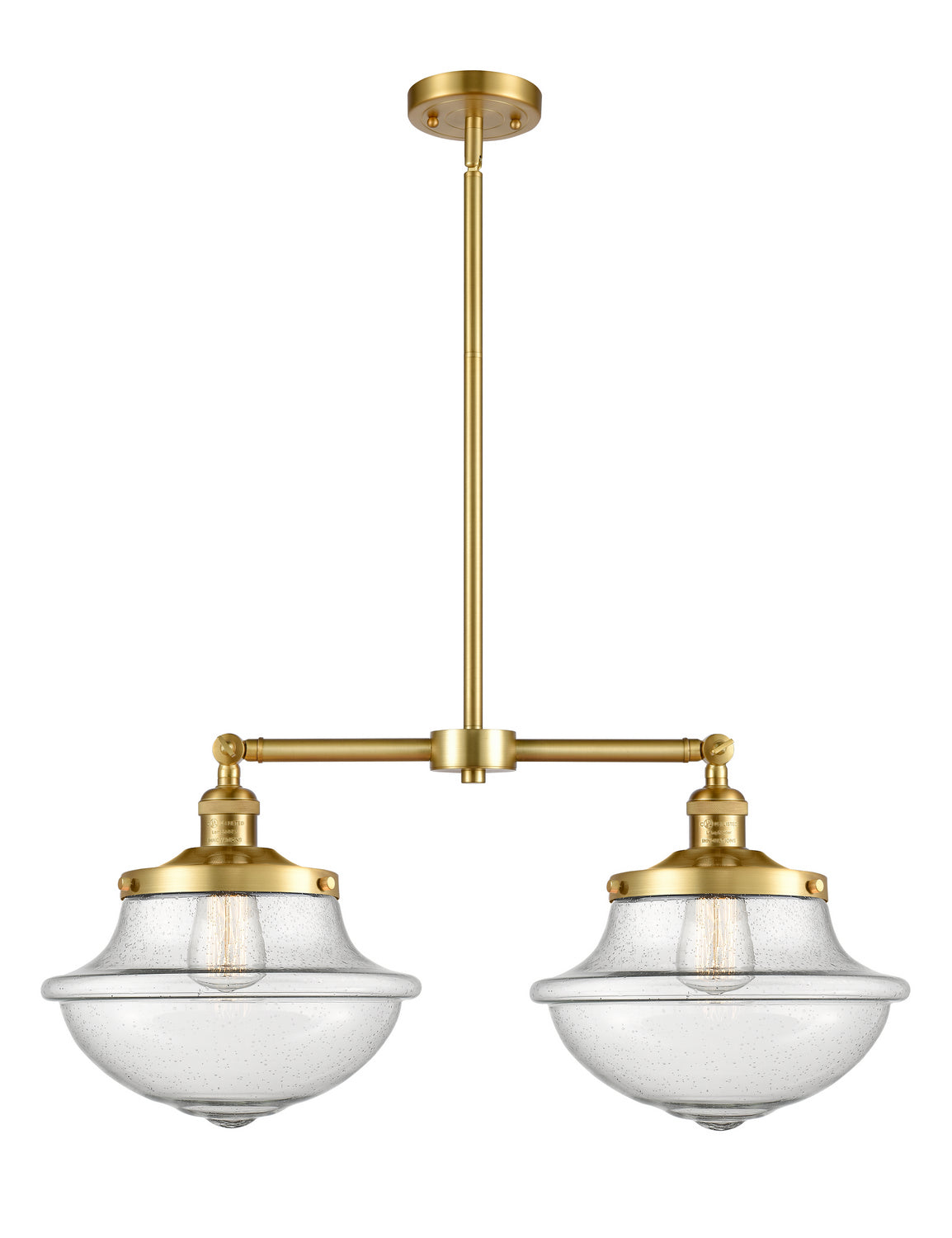 Innovations - 209-SG-G544 - Two Light Island Pendant - Franklin Restoration - Satin Gold