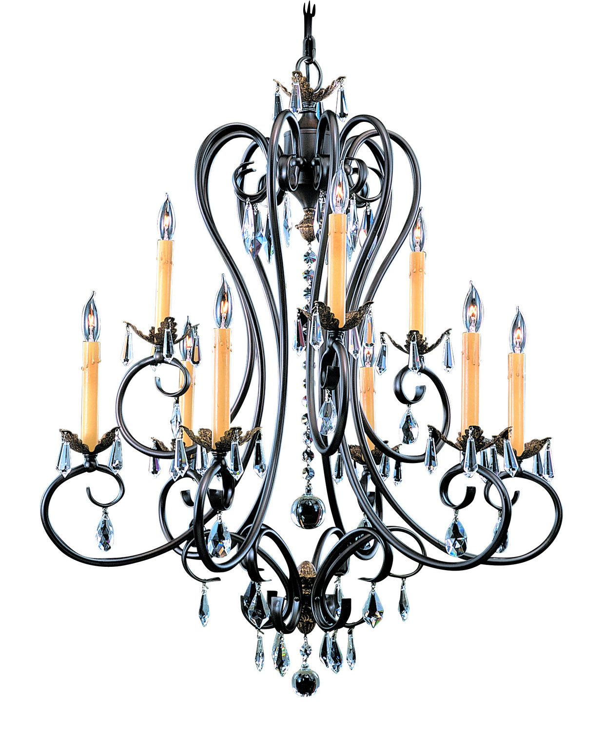 Framburg - 9909 MB - Nine Light Chandelier - Liebestraum - Mahogany Bronze