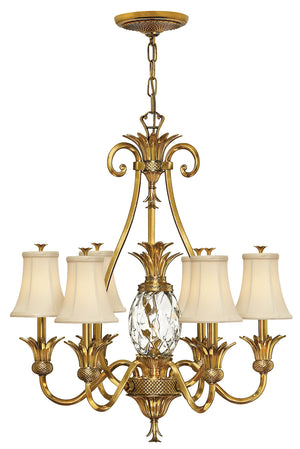 Hinkley - 4886BB - LED Foyer Pendant - Plantation - Burnished Brass