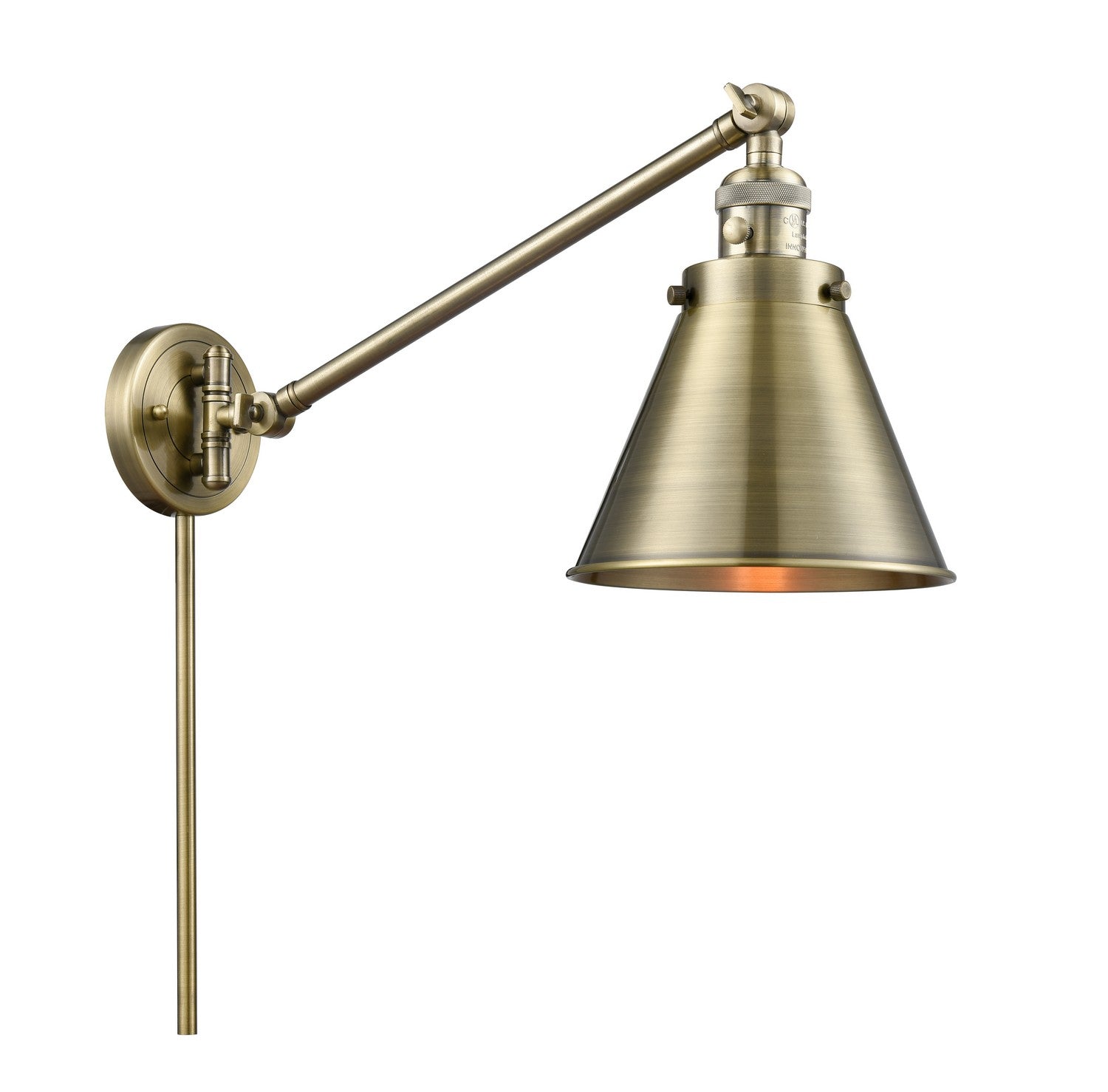 Innovations - 237-AB-M13-AB-LED - LED Swing Arm Lamp - Franklin Restoration - Antique Brass