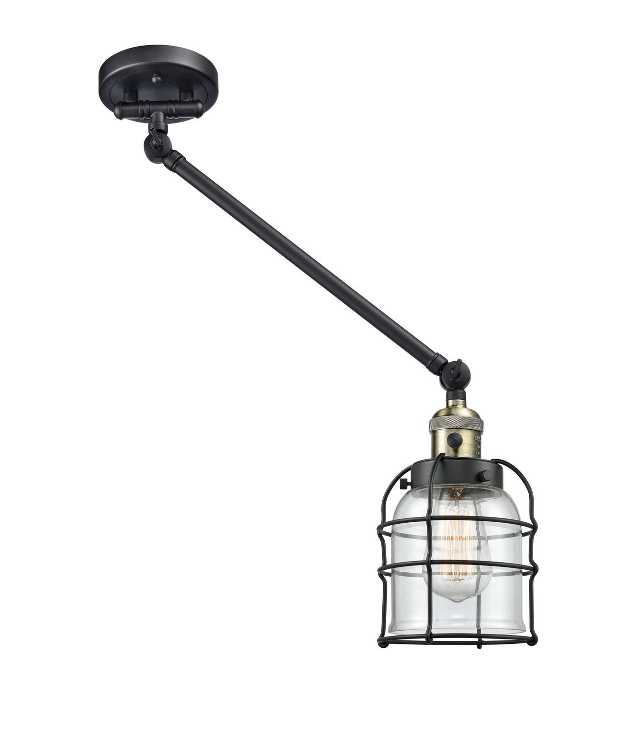 Innovations - 237-BAB-G52-CE-LED - LED Swing Arm Lamp - Franklin Restoration - Black Antique Brass