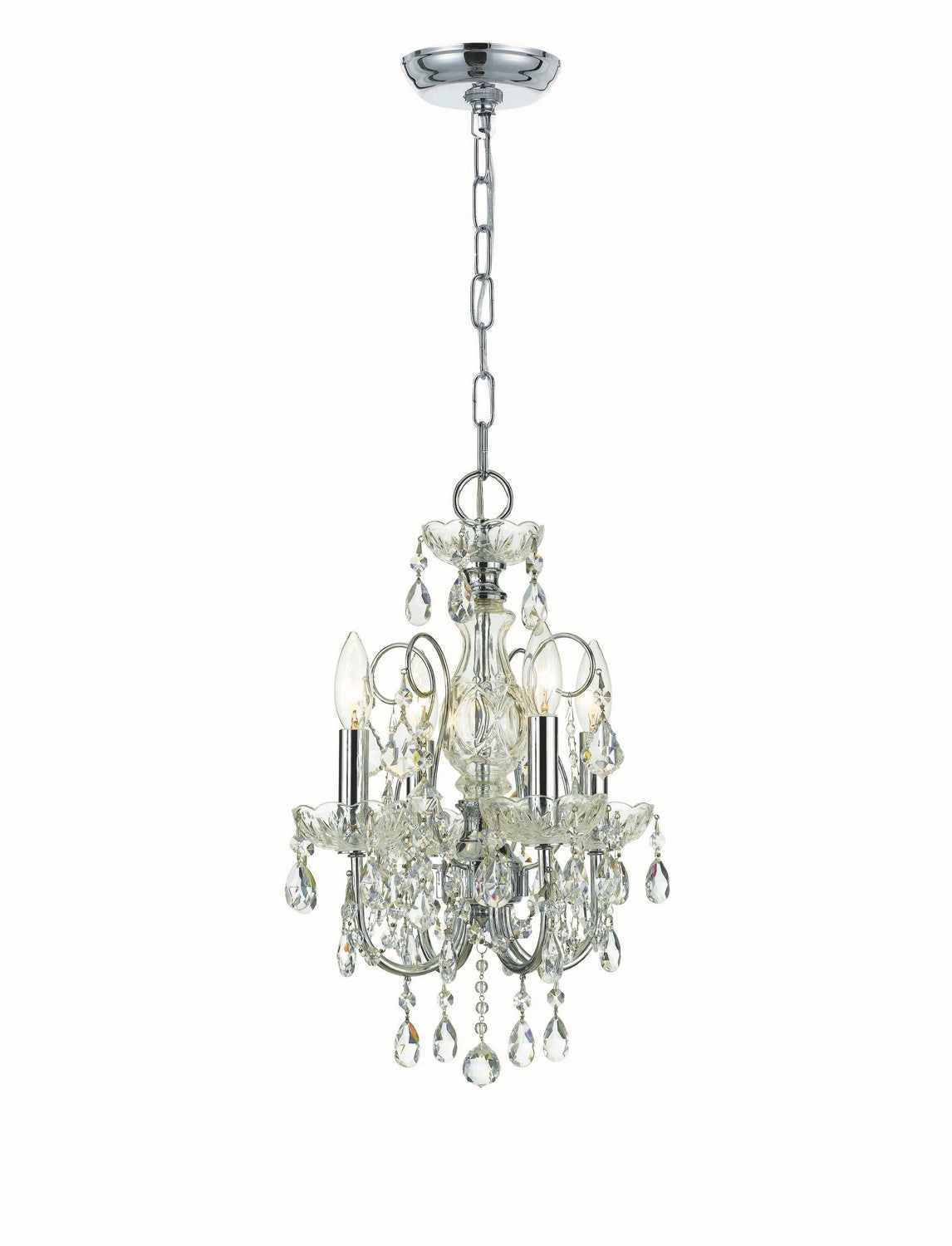 Crystorama - 3224-CH-CL-I - Four Light Mini Chandelier - Imperial - Polished Chrome