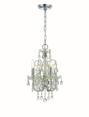 Crystorama - 3224-CH-CL-I - Four Light Mini Chandelier - Imperial - Polished Chrome