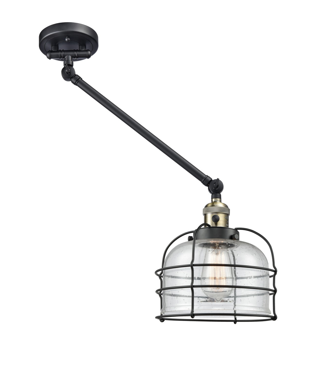 Innovations - 237-BAB-G74-CE-LED - LED Swing Arm Lamp - Franklin Restoration - Black Antique Brass