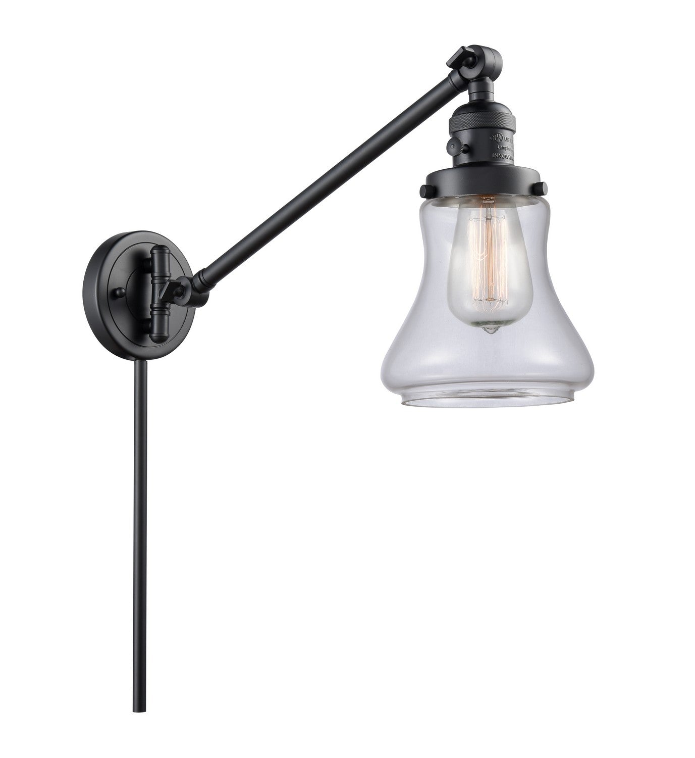 Innovations - 237-BK-G192-LED - LED Swing Arm Lamp - Franklin Restoration - Matte Black