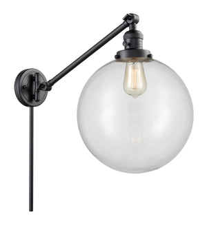 Innovations - 237-BK-G202-12 - One Light Swing Arm Lamp - Franklin Restoration - Matte Black