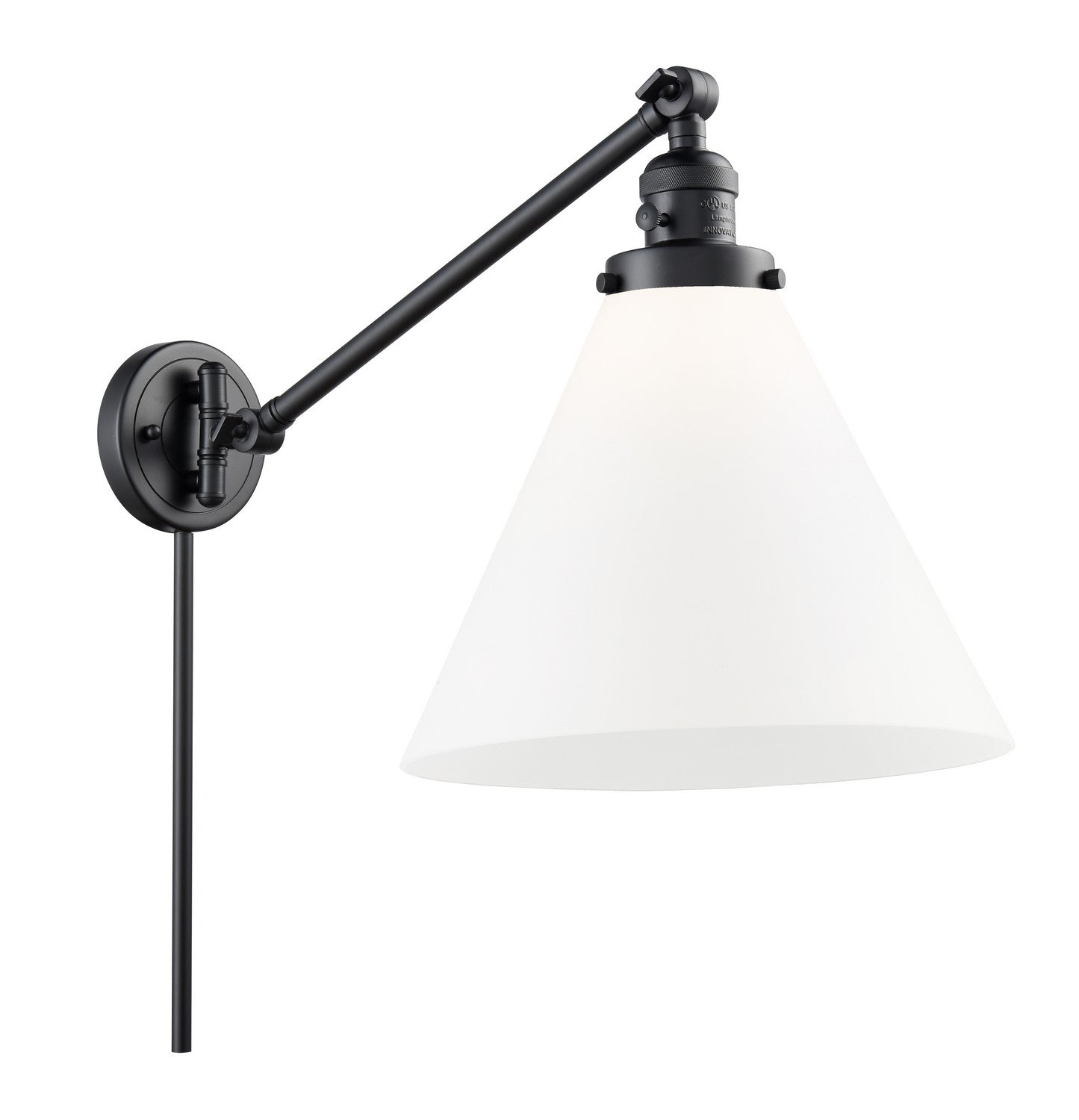 Innovations - 237-BK-G41-L-LED - LED Swing Arm Lamp - Franklin Restoration - Matte Black