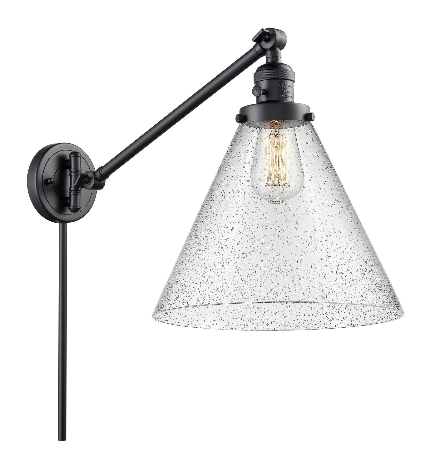 Innovations - 237-BK-G44-L-LED - LED Swing Arm Lamp - Franklin Restoration - Matte Black