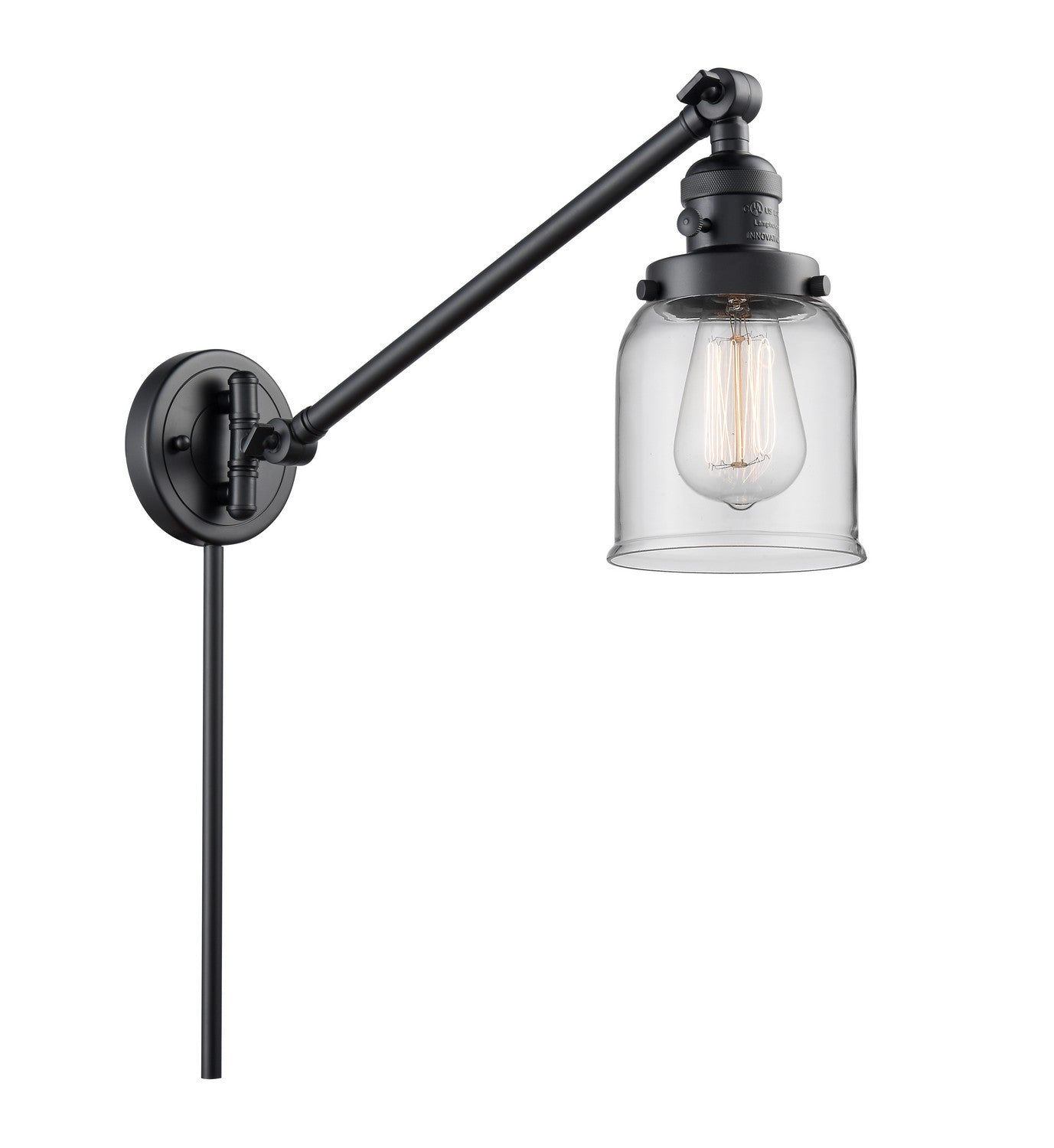 Innovations - 237-BK-G52-LED - LED Swing Arm Lamp - Franklin Restoration - Matte Black