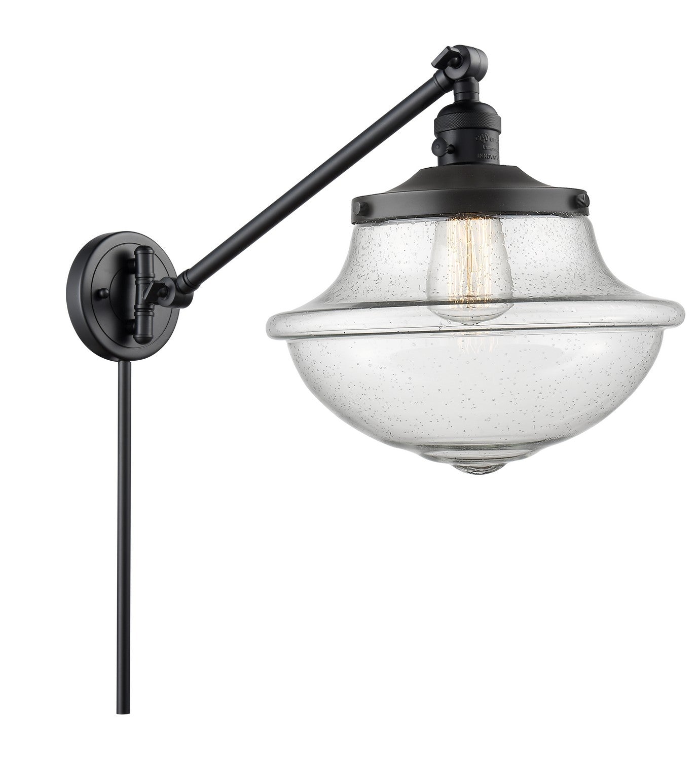 Innovations - 237-BK-G544-LED - LED Swing Arm Lamp - Franklin Restoration - Matte Black