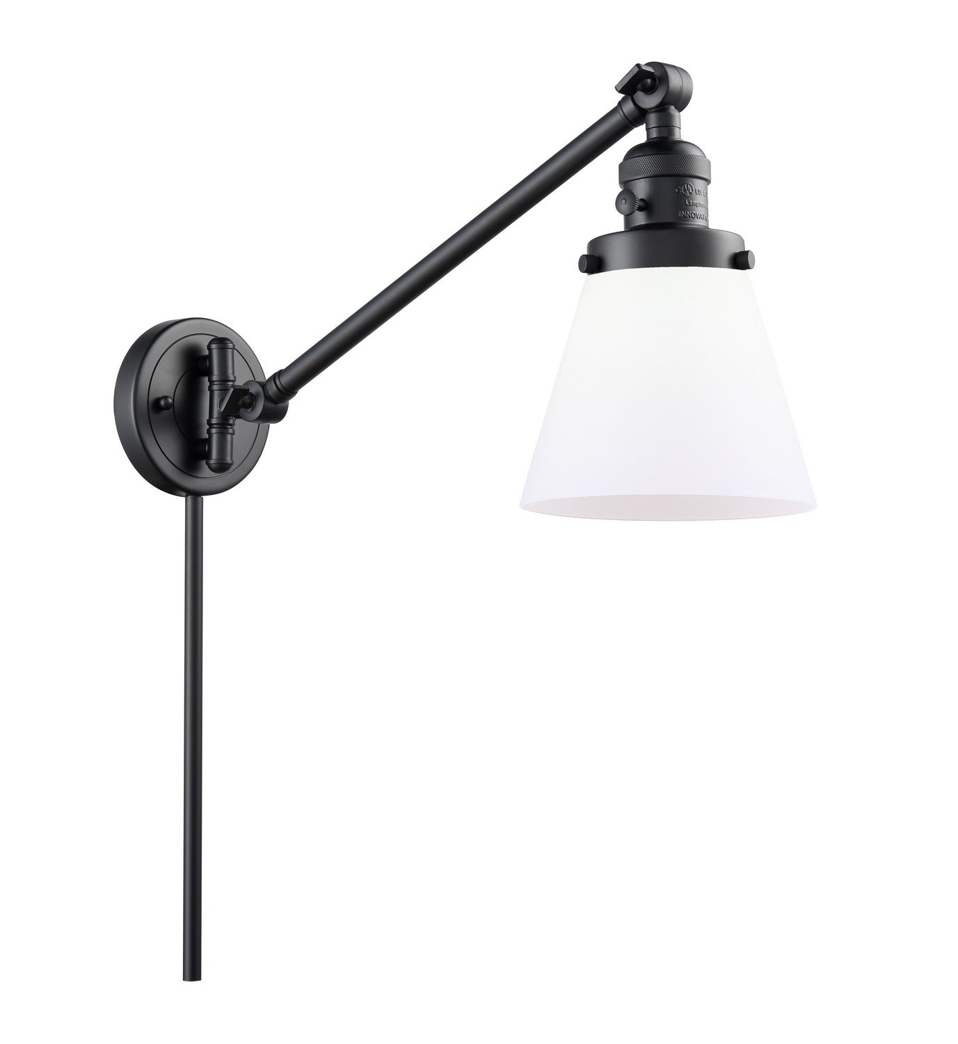 Innovations - 237-BK-G61-LED - LED Swing Arm Lamp - Franklin Restoration - Matte Black