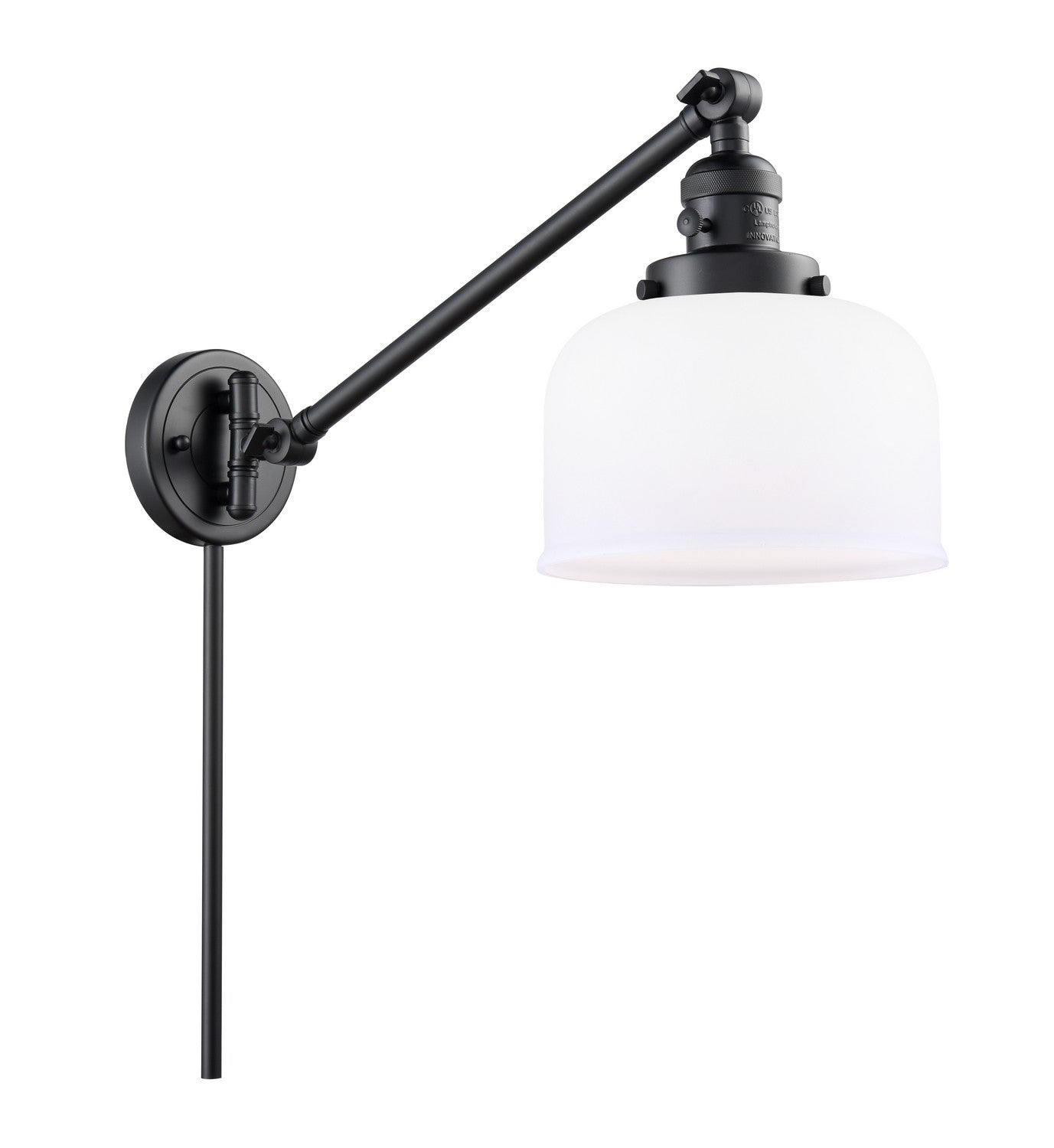 Innovations - 237-BK-G71-LED - LED Swing Arm Lamp - Franklin Restoration - Matte Black