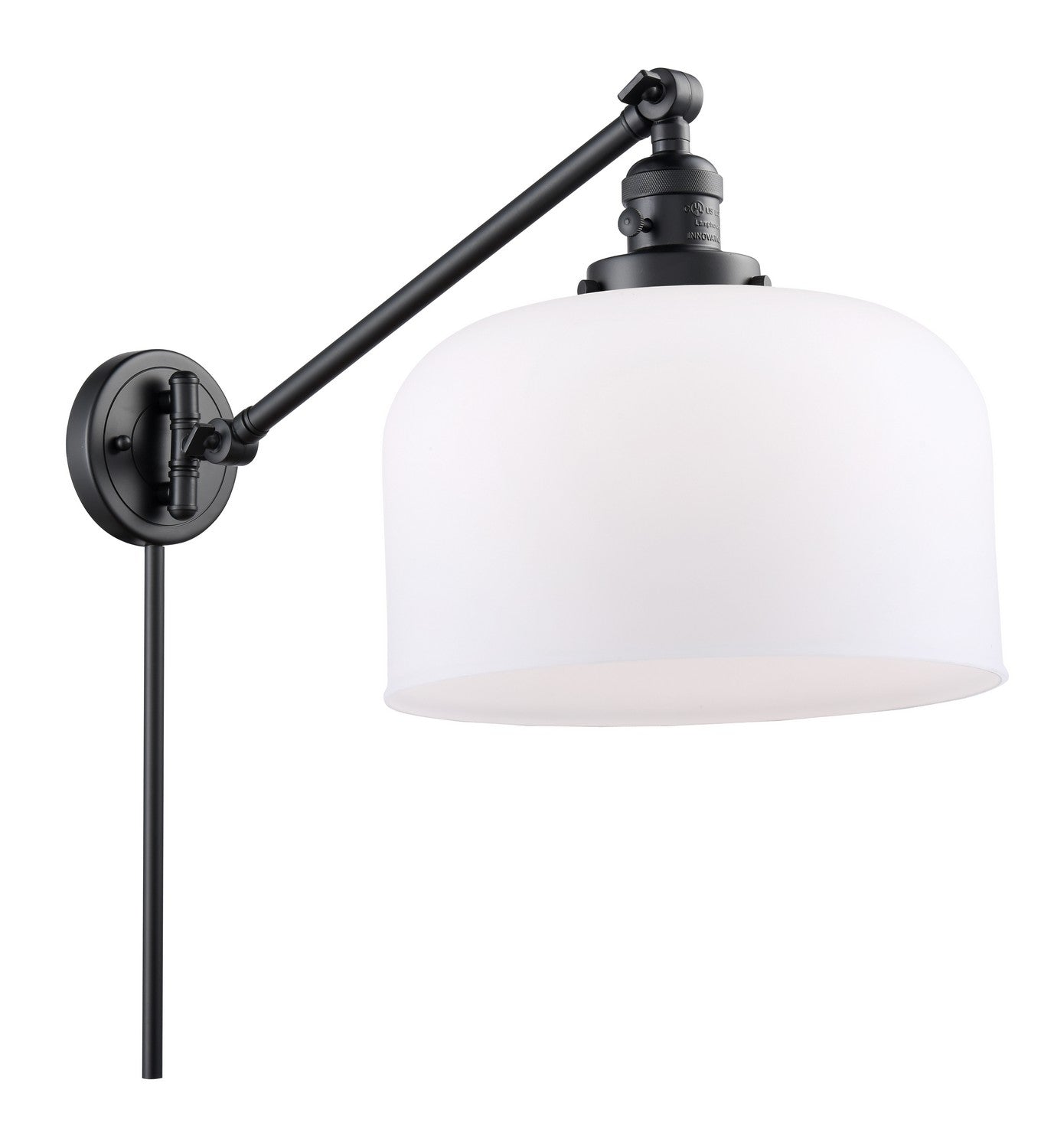 Innovations - 237-BK-G71-L-LED - LED Swing Arm Lamp - Franklin Restoration - Matte Black