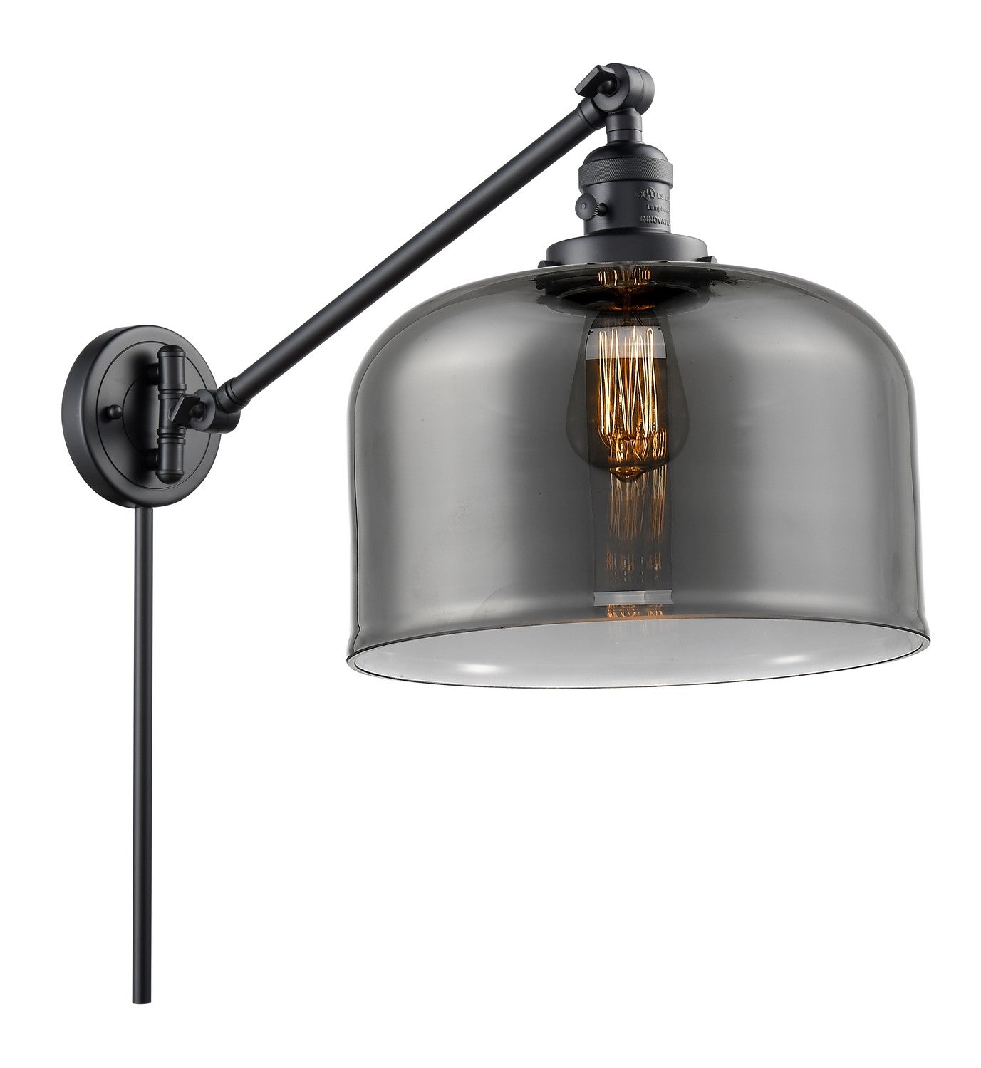 Innovations - 237-BK-G73-L-LED - LED Swing Arm Lamp - Franklin Restoration - Matte Black