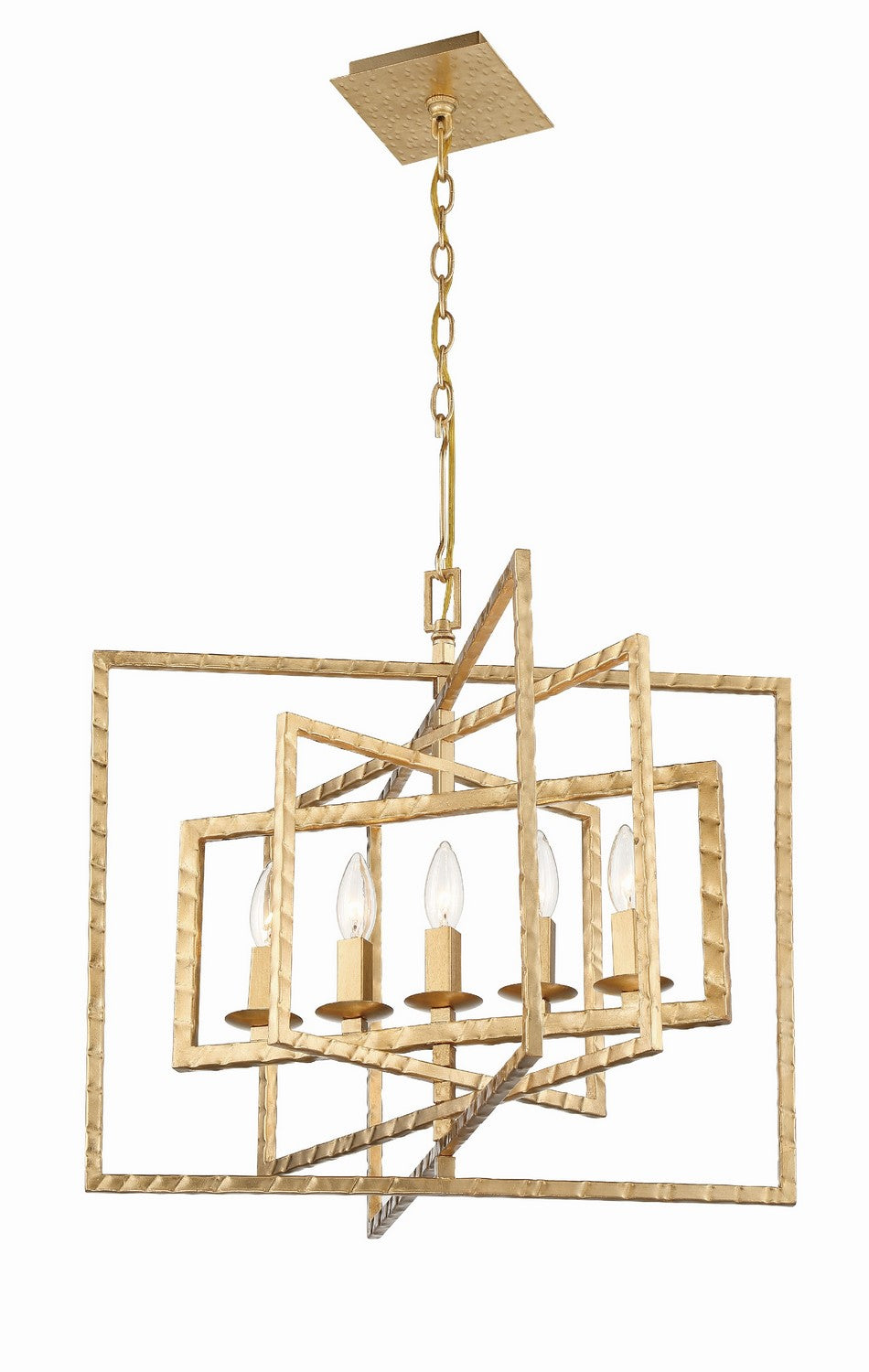 Crystorama - 336-GA - Five Light Chandelier - Capri - Antique Gold