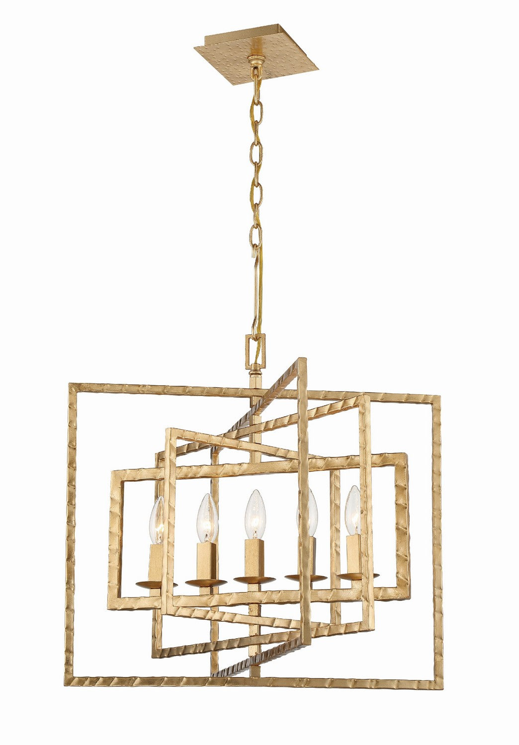 Crystorama - 336-GA - Five Light Chandelier - Capri - Antique Gold