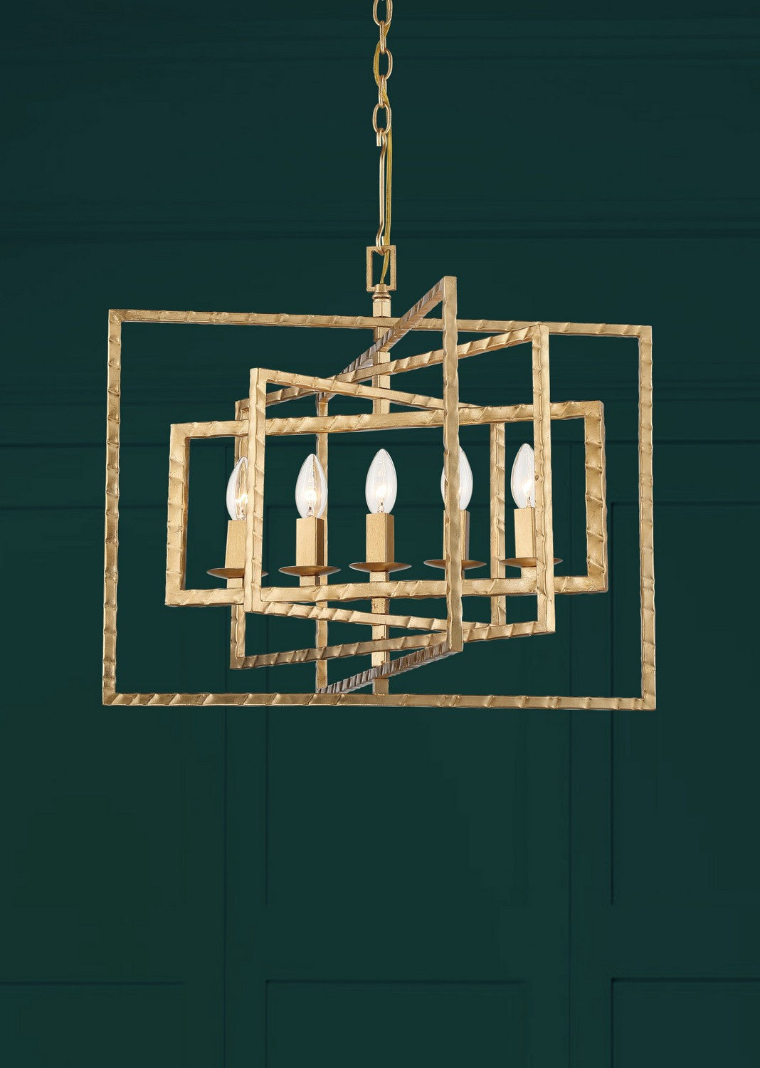 Crystorama - 336-GA - Five Light Chandelier - Capri - Antique Gold