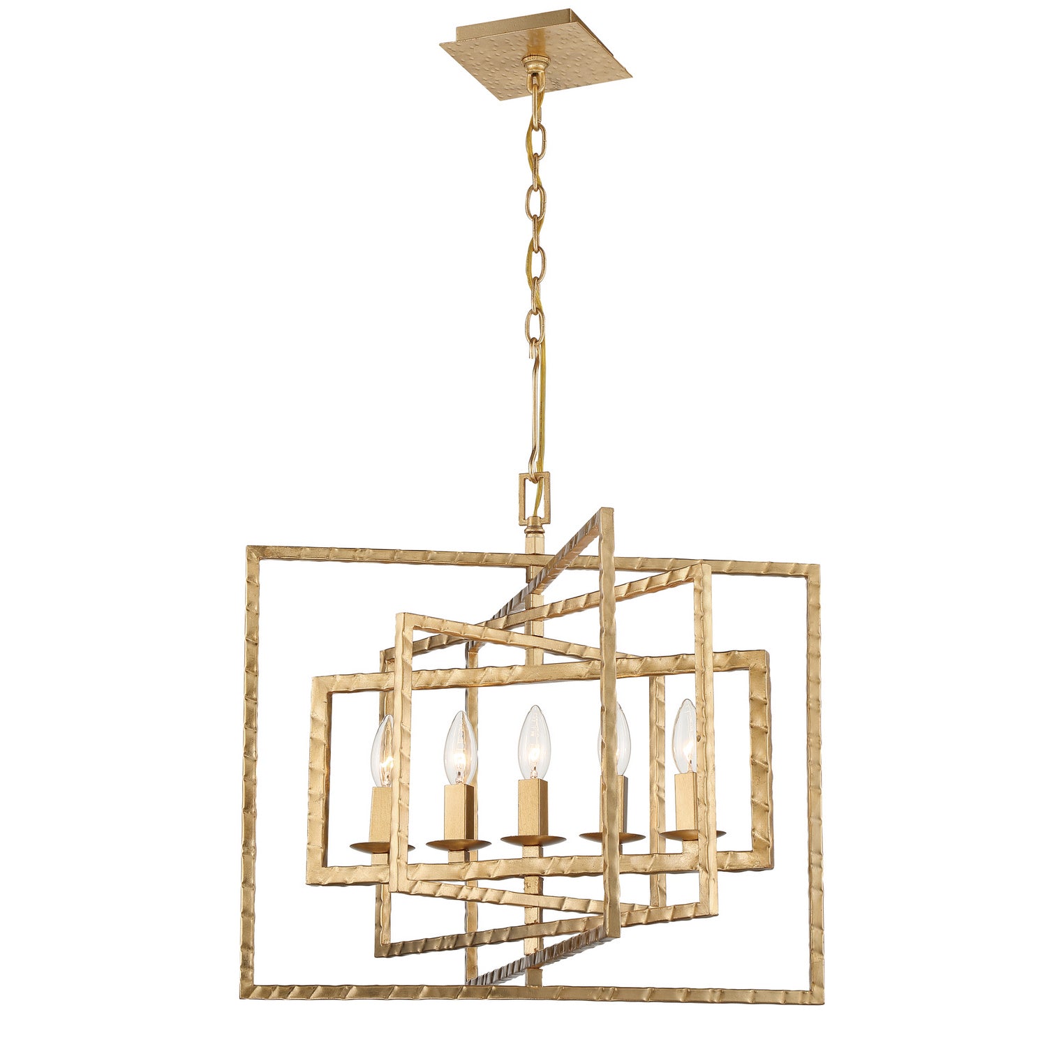 Crystorama - 336-GA - Five Light Chandelier - Capri - Antique Gold